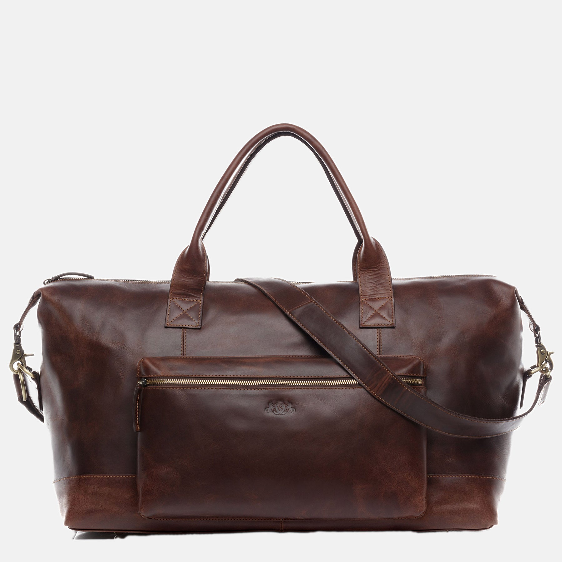 Weekender BRIXTON Natur-Leder braun