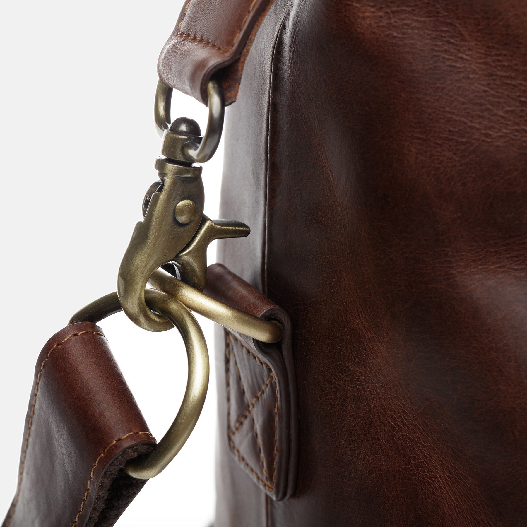 Weekender BRIXTON Natur-Leder braun