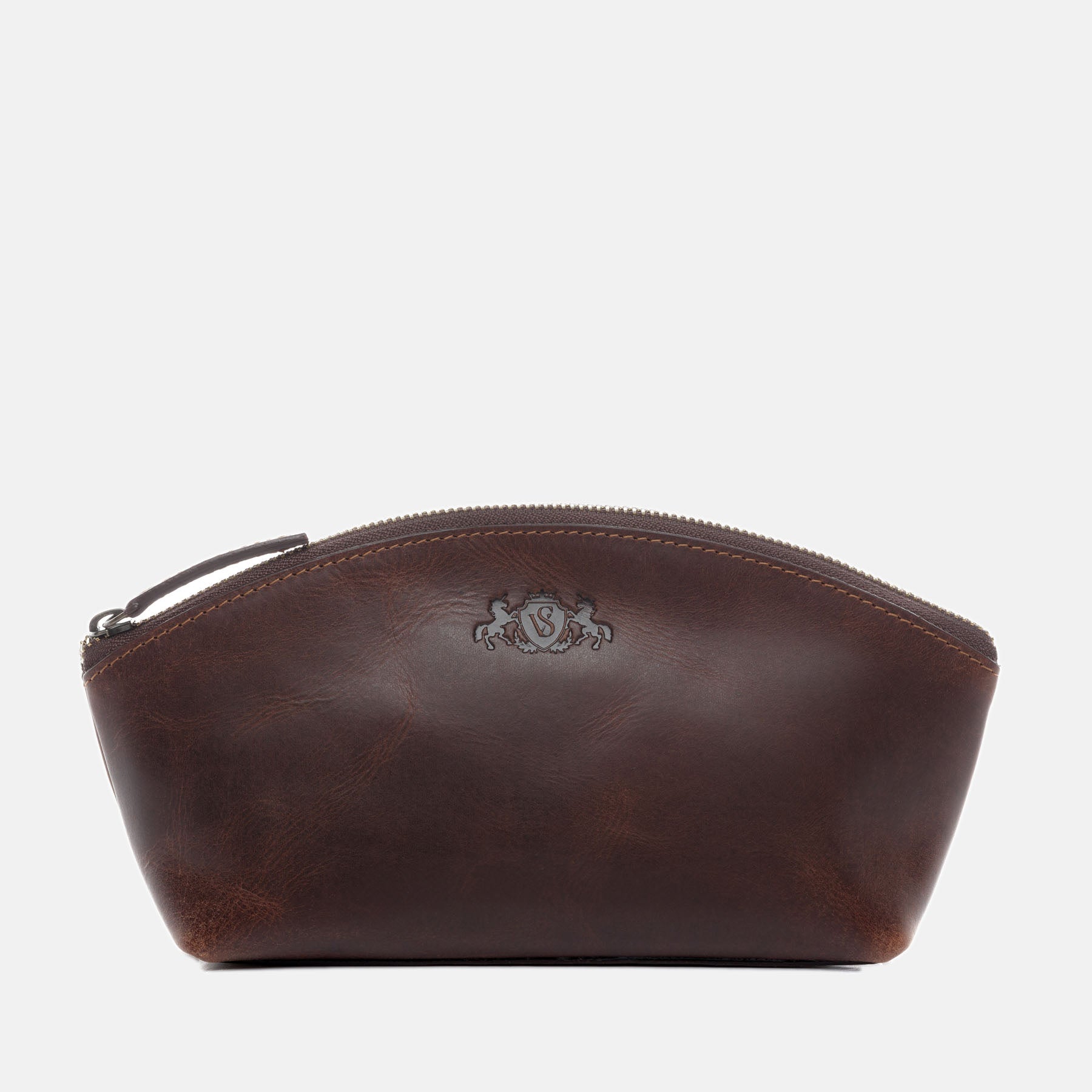 Make-Up Bag ABBY Naturleder braun-cognac