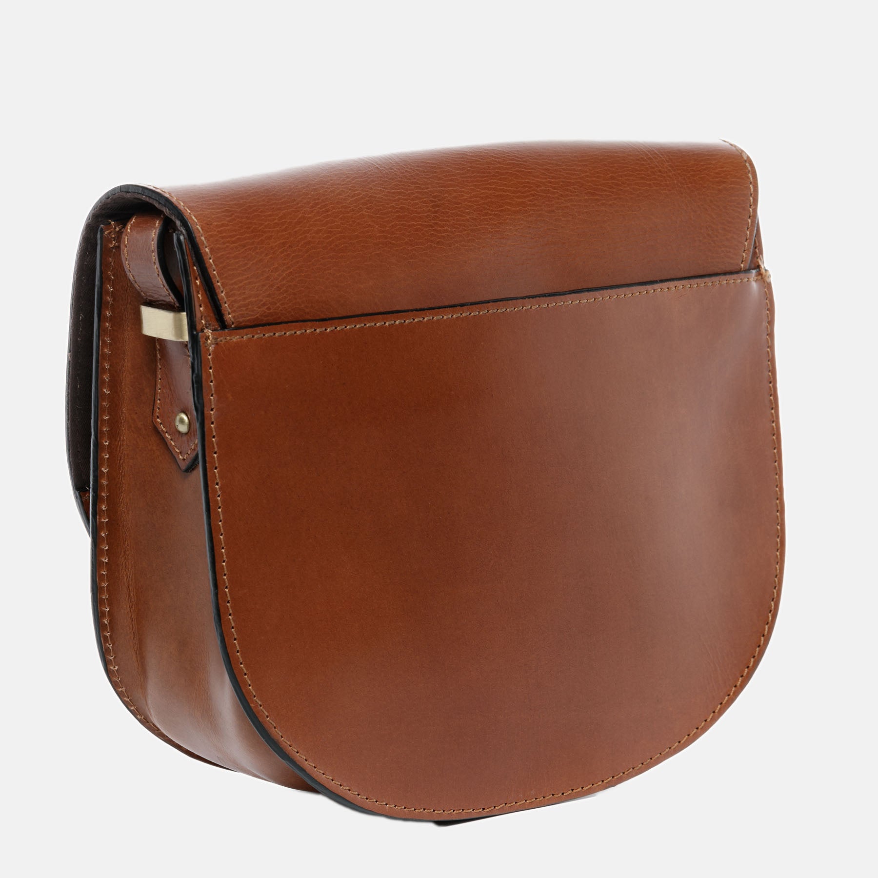 Schultertasche TRISH Sattelleder hellbraun-cognac