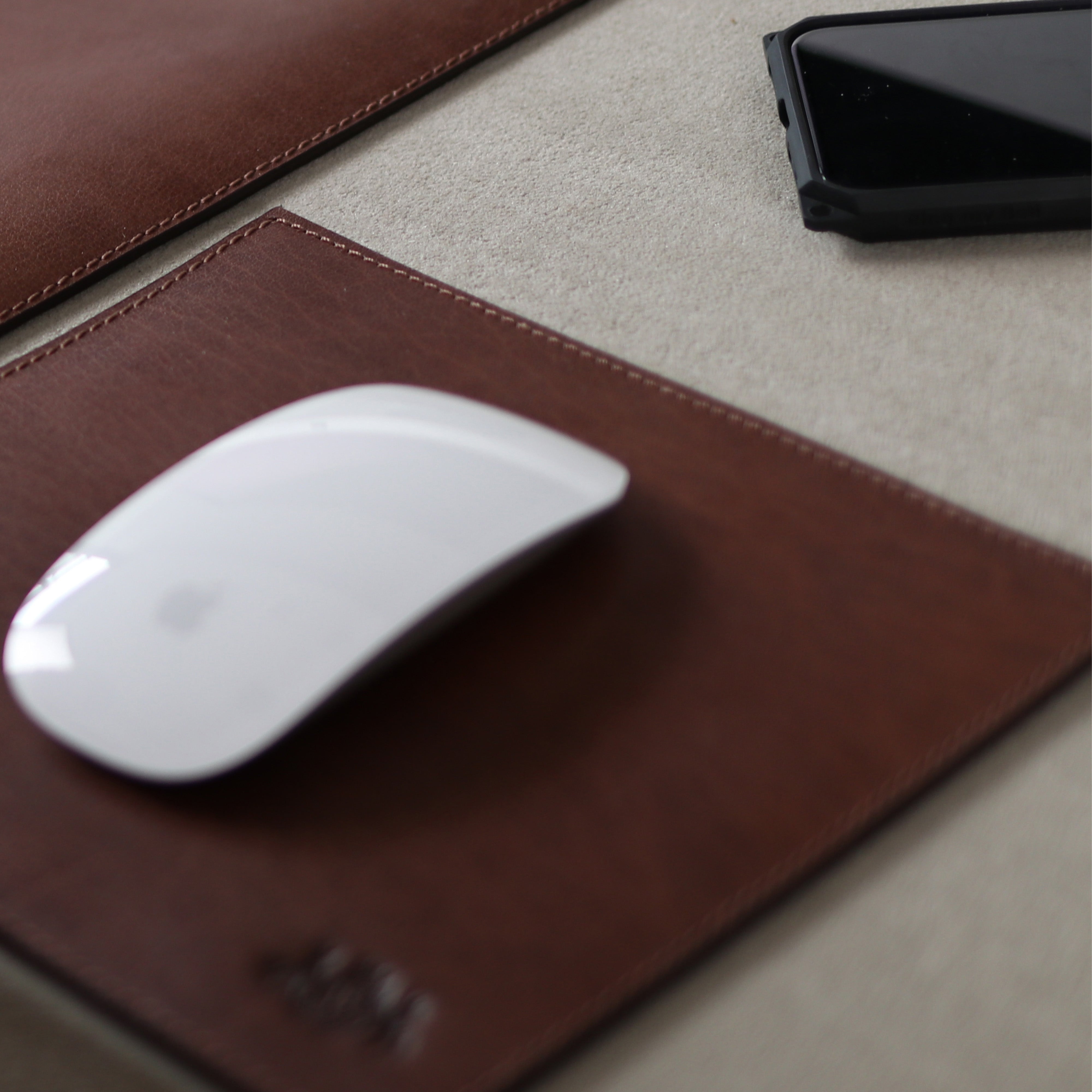 Desk pad ELLIOT buffalo leather brown