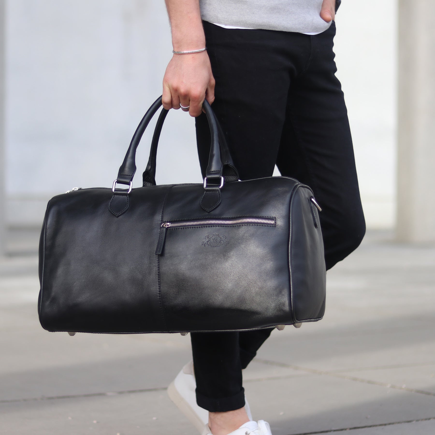 Weekender SEATTLE Glattleder schwarz