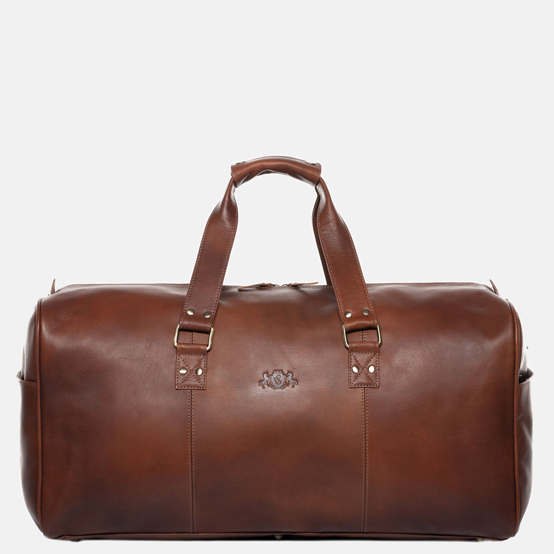 XL Reisetasche LINUS Glattleder hellbraun