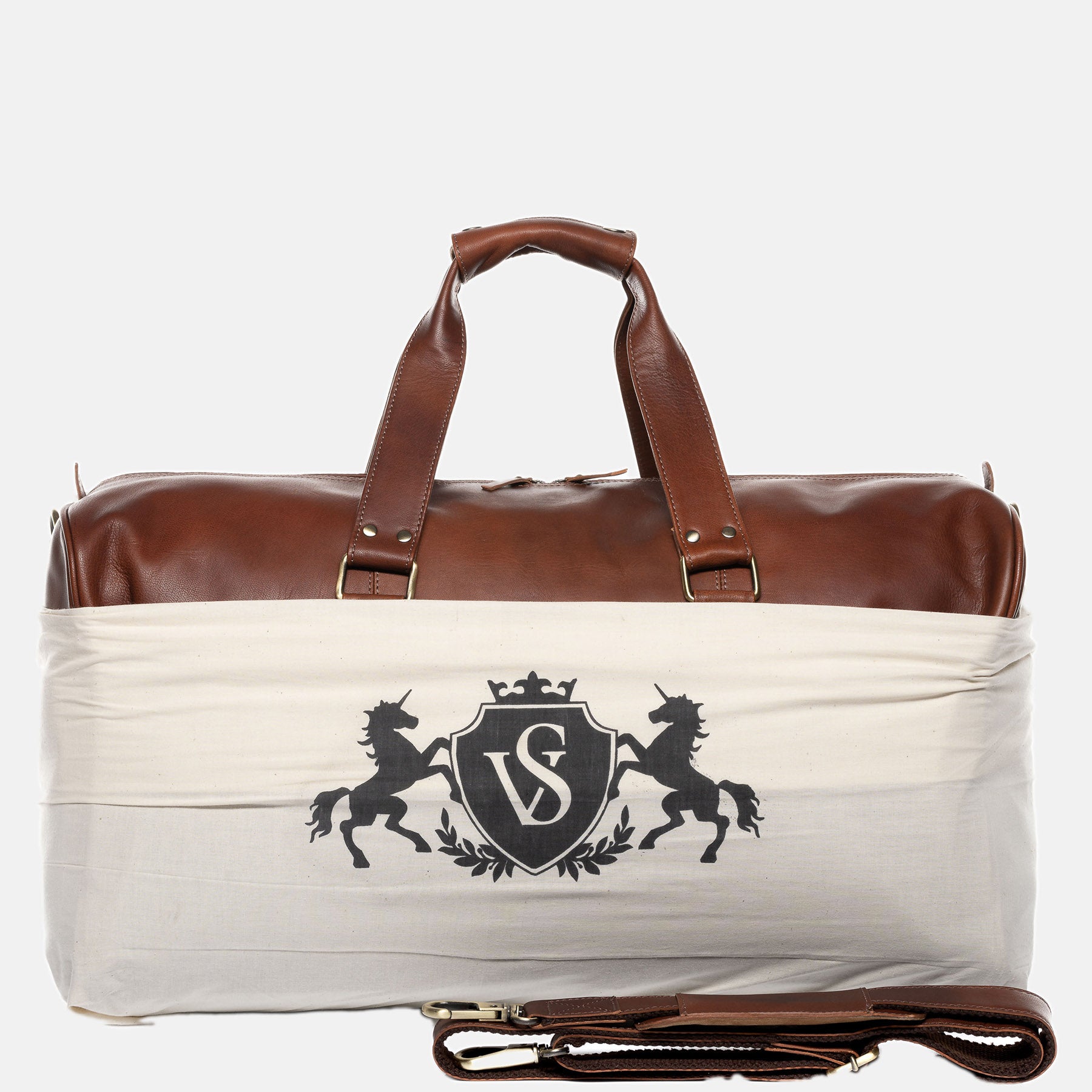 XL Reisetasche LINUS Glattleder hellbraun