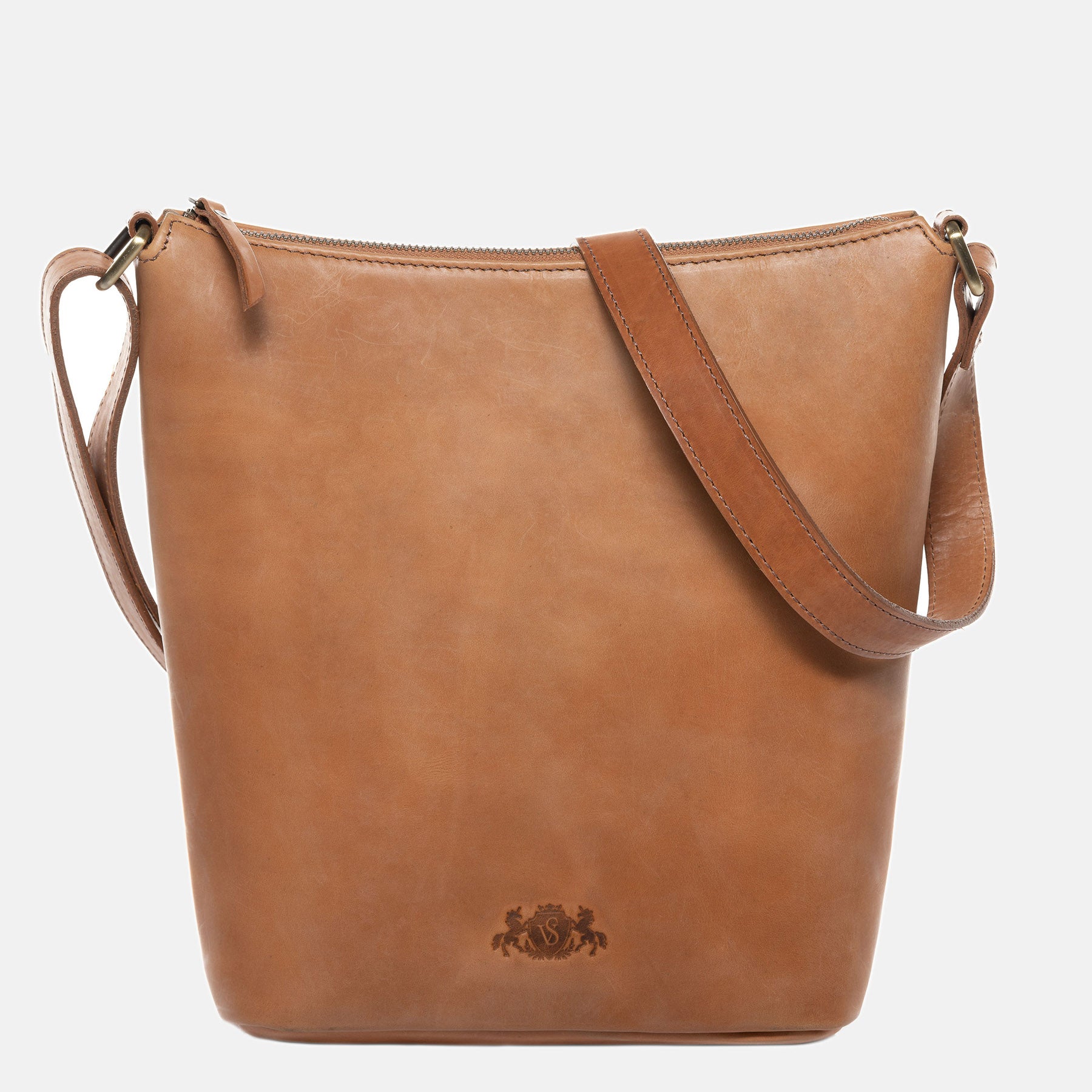 Hobo Bag HEATHROW Glattleder braun