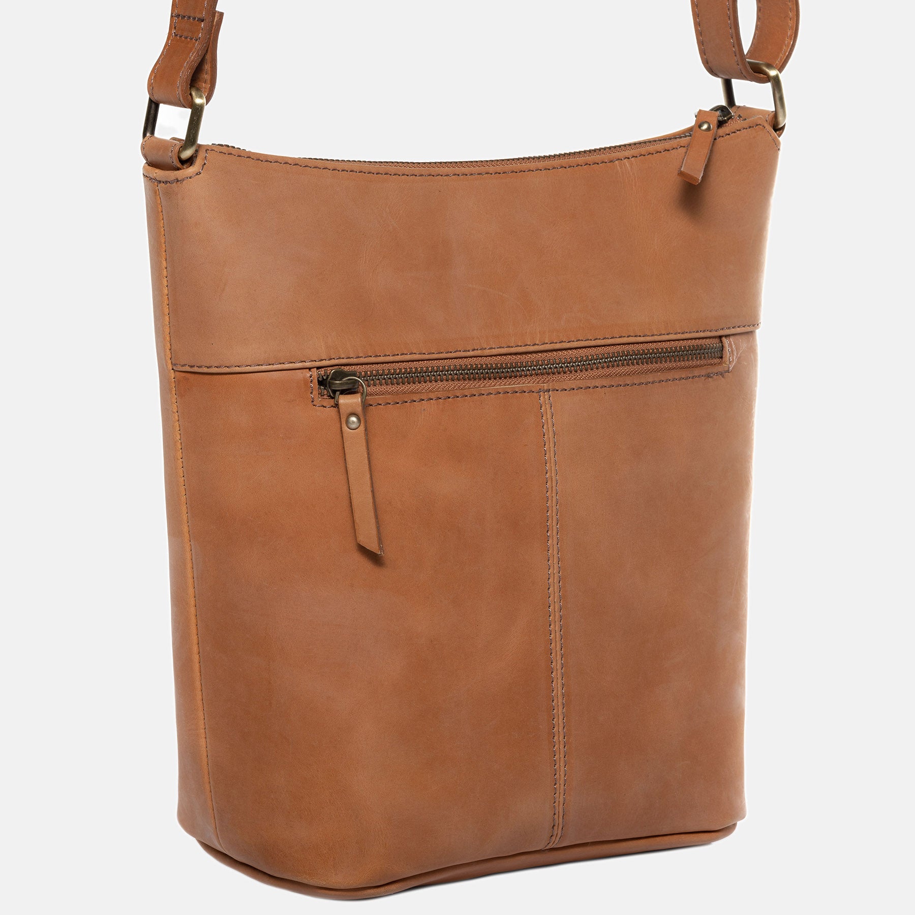 Hobo Bag HEATHROW Glattleder braun