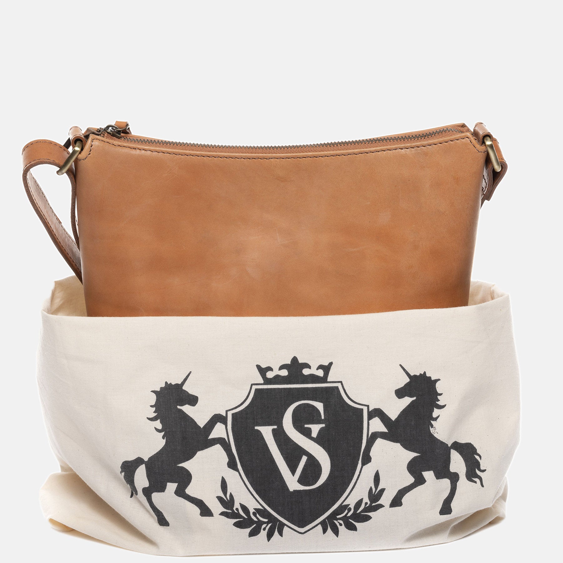 Hobo Bag HEATHROW Glattleder braun