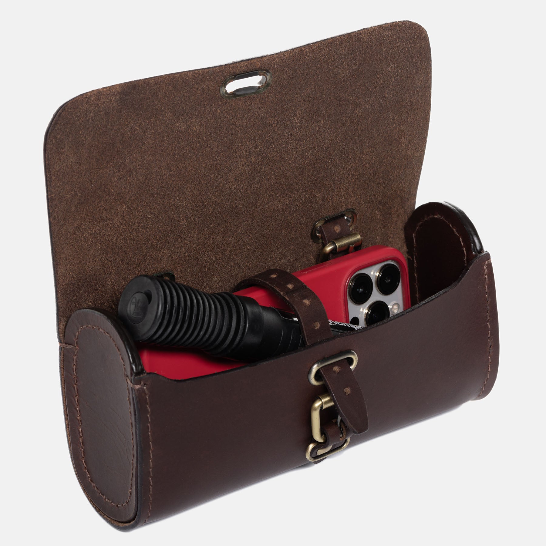 Bicycle bag STEW saddle leather brown
