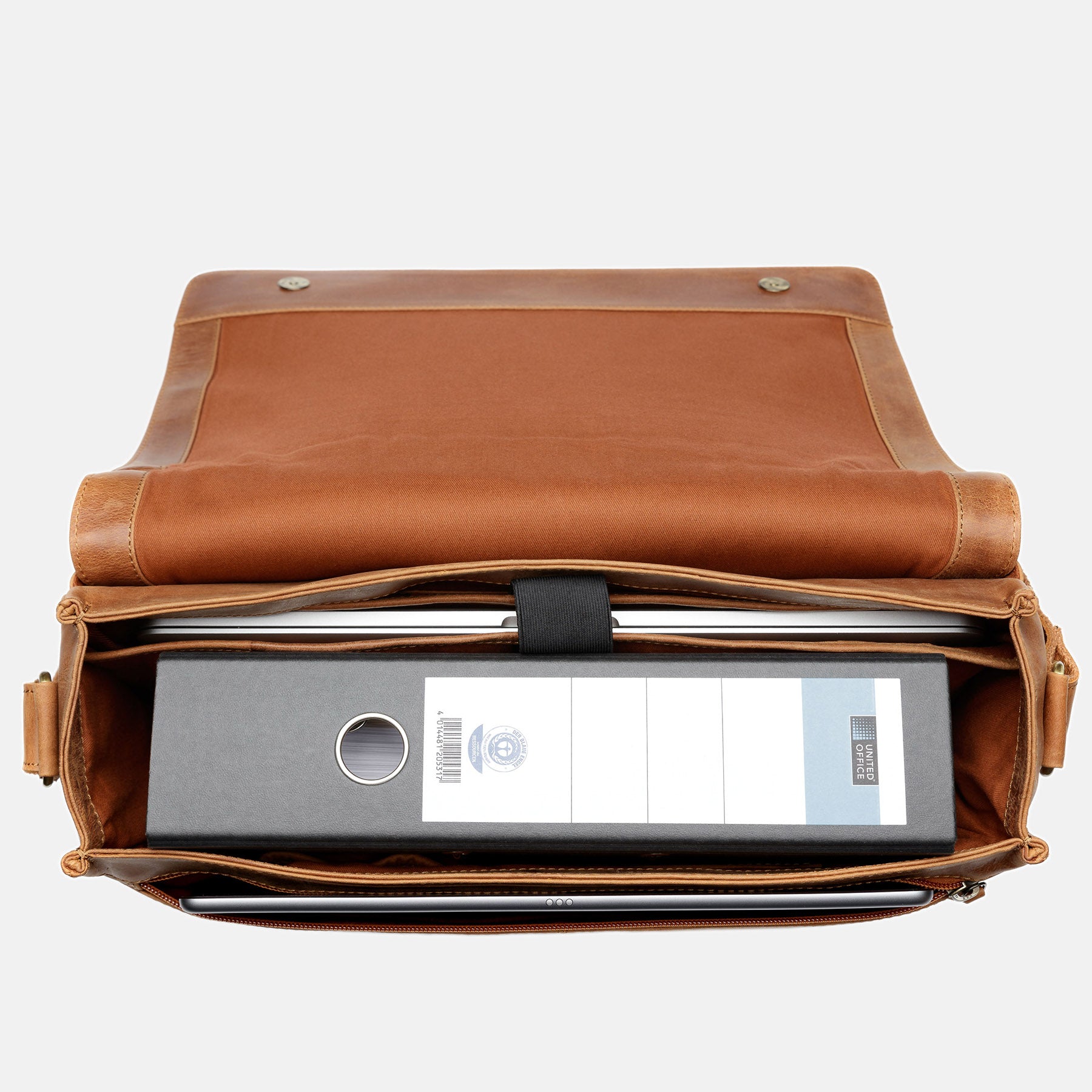 Messenger Bag SPENCER Büffelleder camel-beige