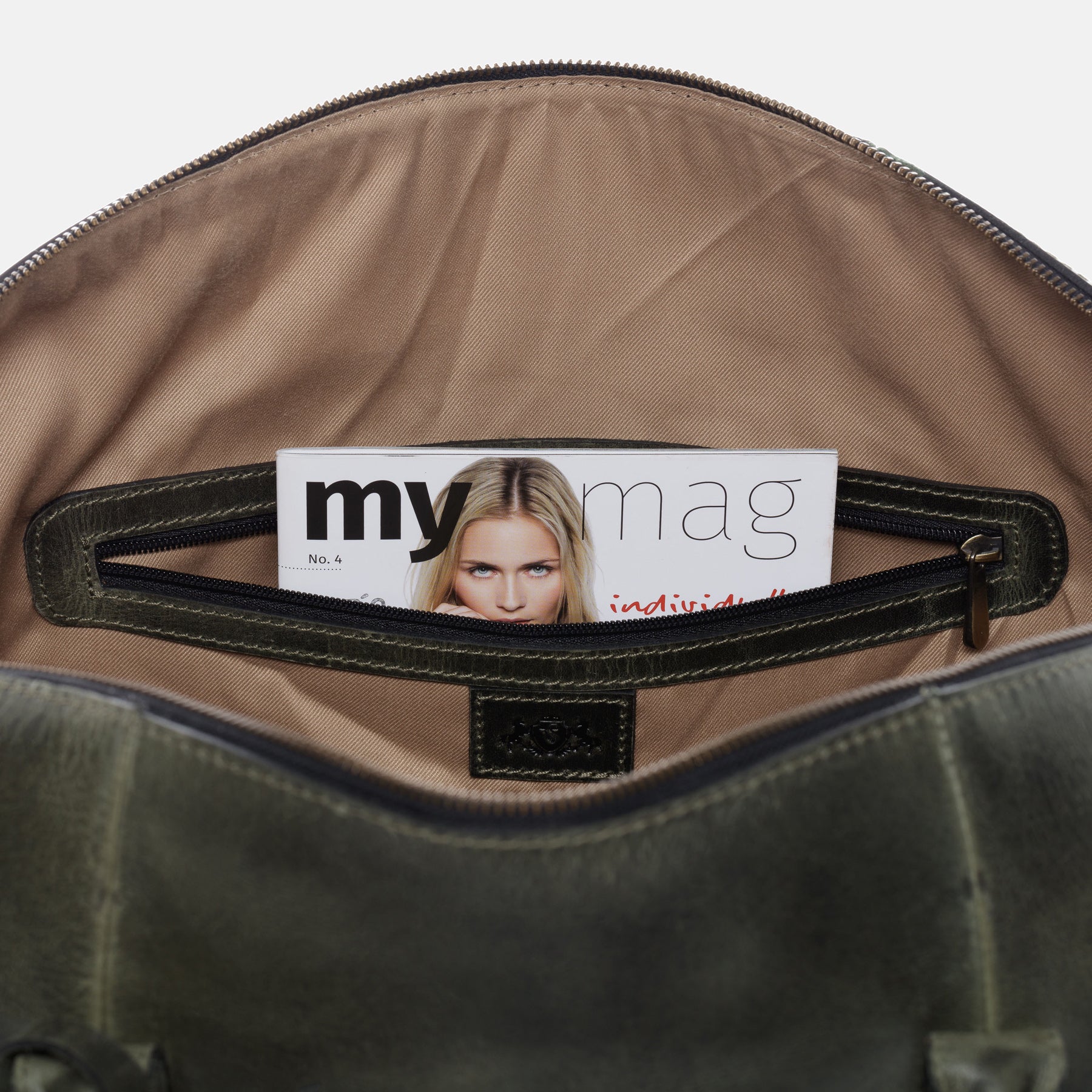 Weekender CHAD Büffelleder grün