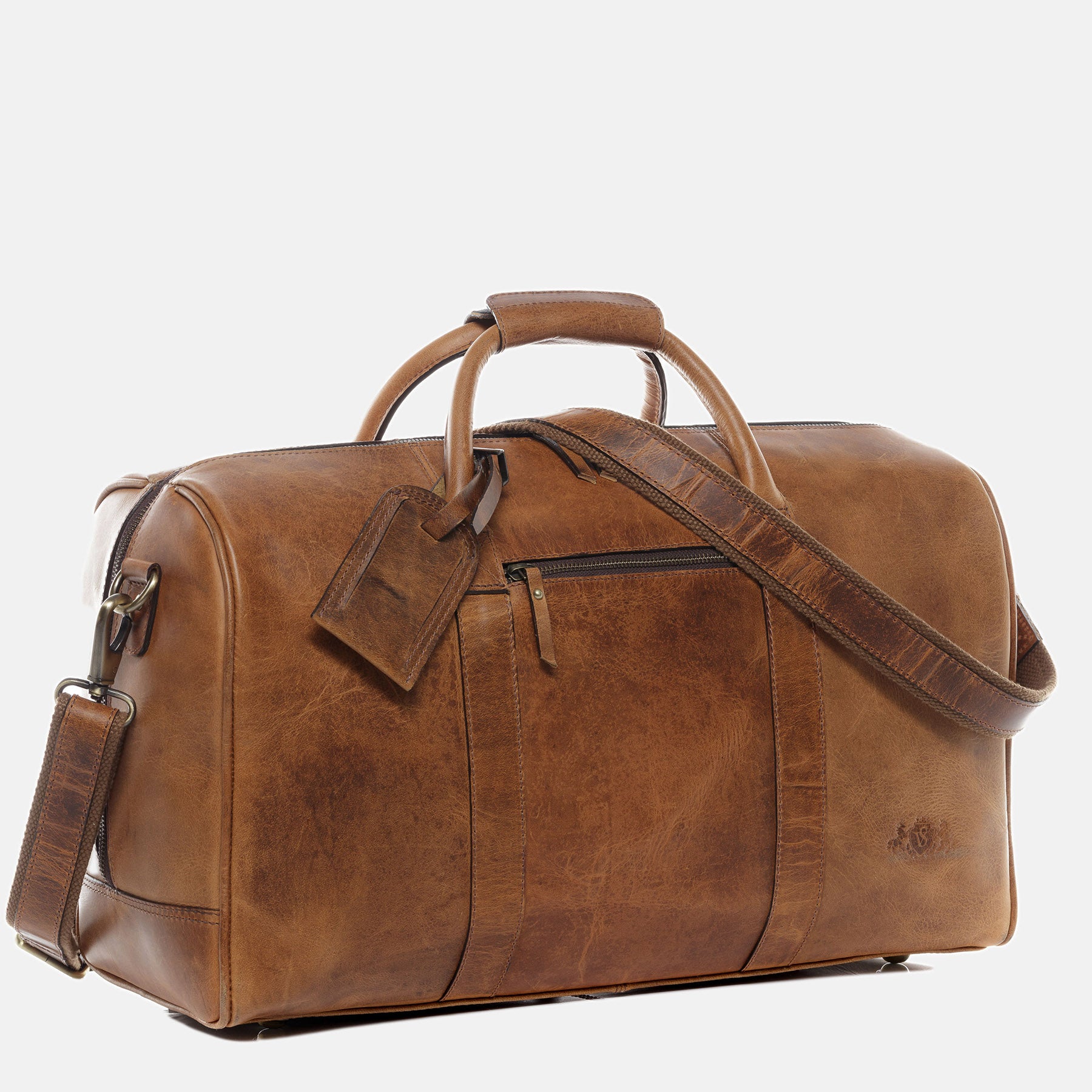 Reisetasche CHAD Büffelleder camel-beige
