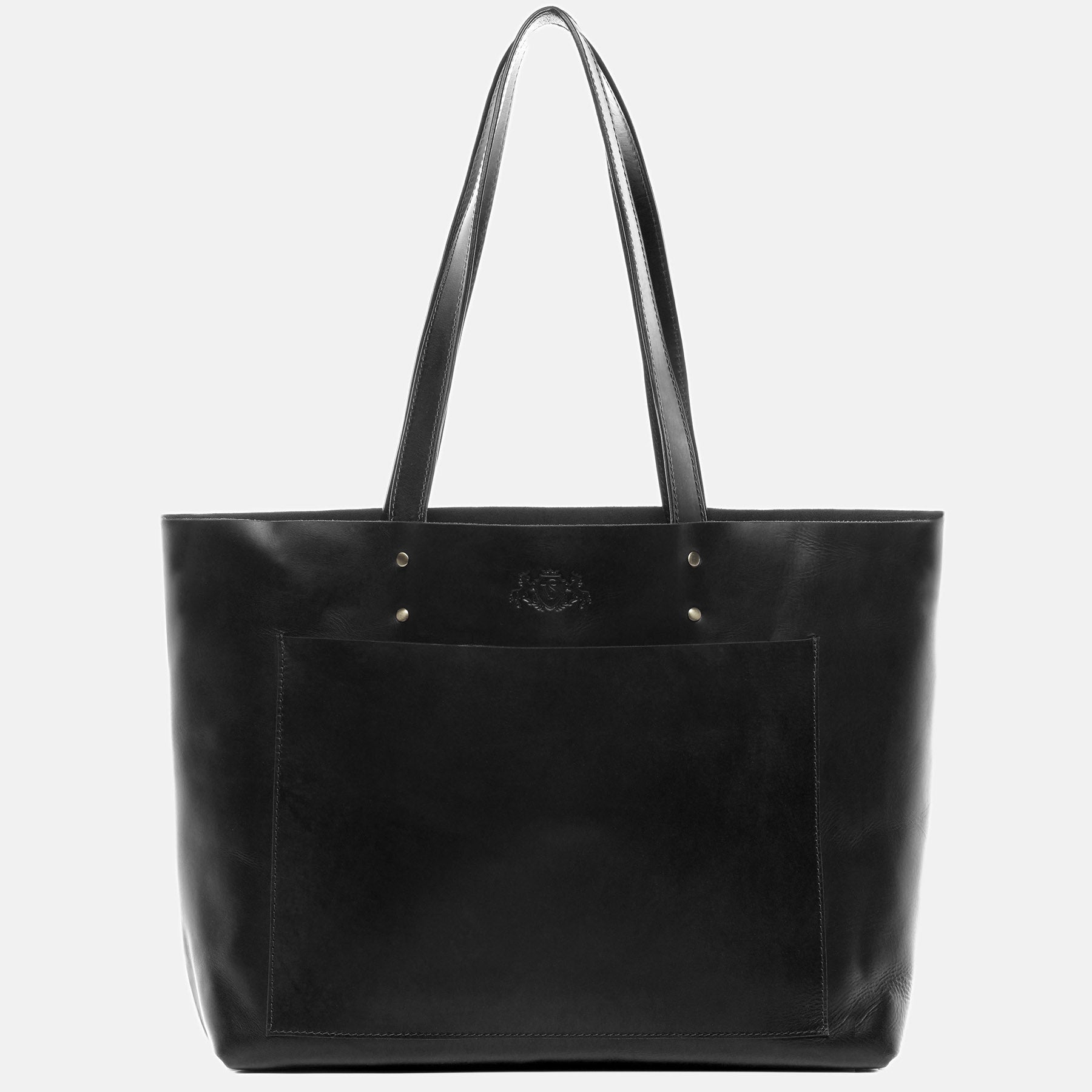 Shopper PIPER Glattleder schwarz