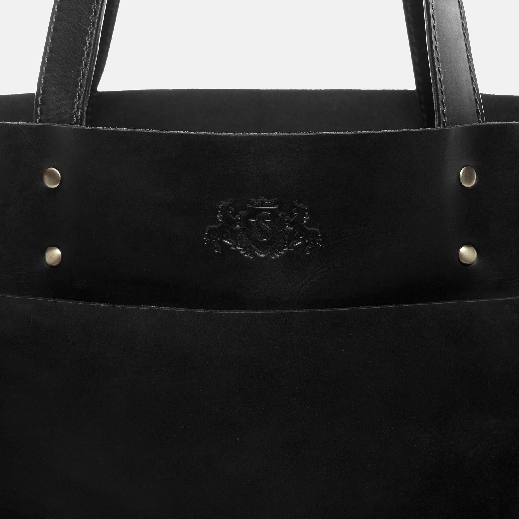 Shopper PIPER Glattleder schwarz