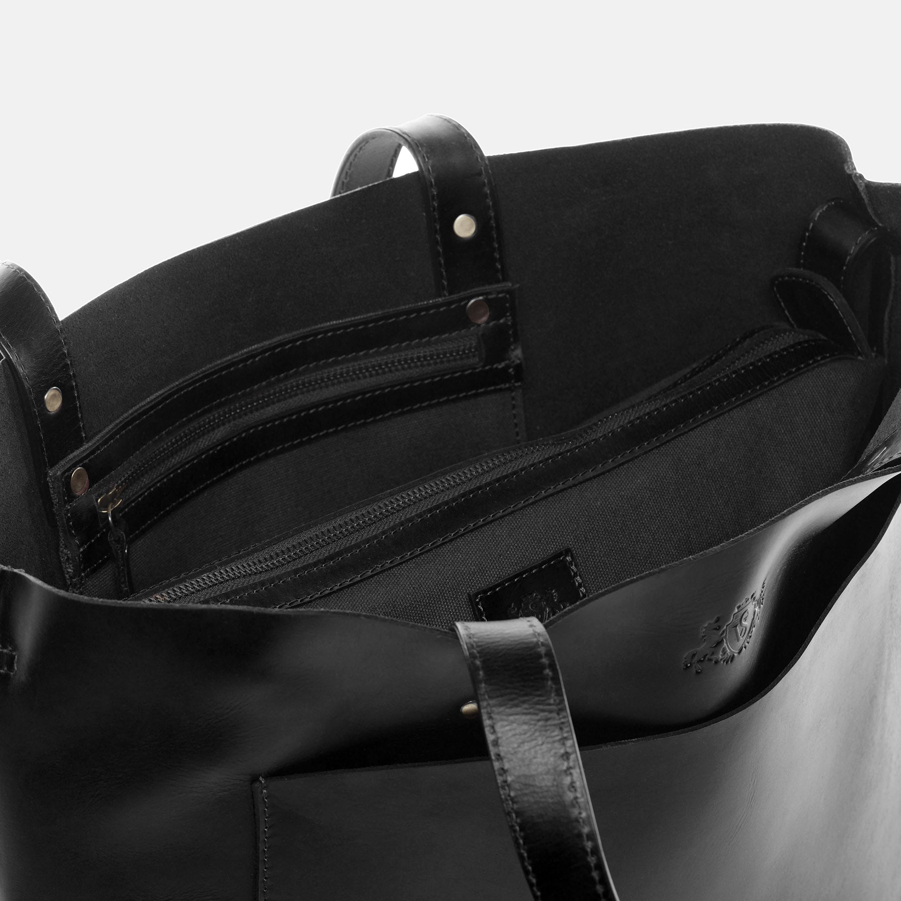 Shopper PIPER Glattleder schwarz