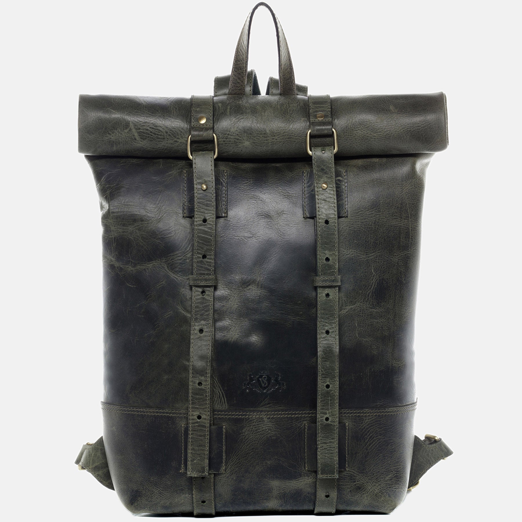 Rolltop Rucksack CHAZ Büffelleder vintage-braun