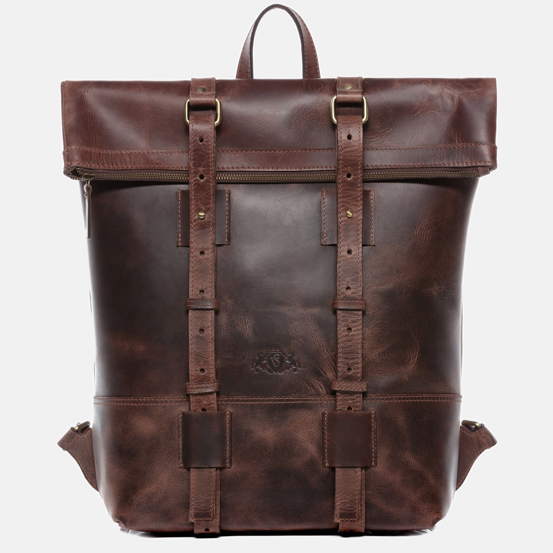 Rolltop Rucksack CHAZ Büffelleder vintage-schwarz