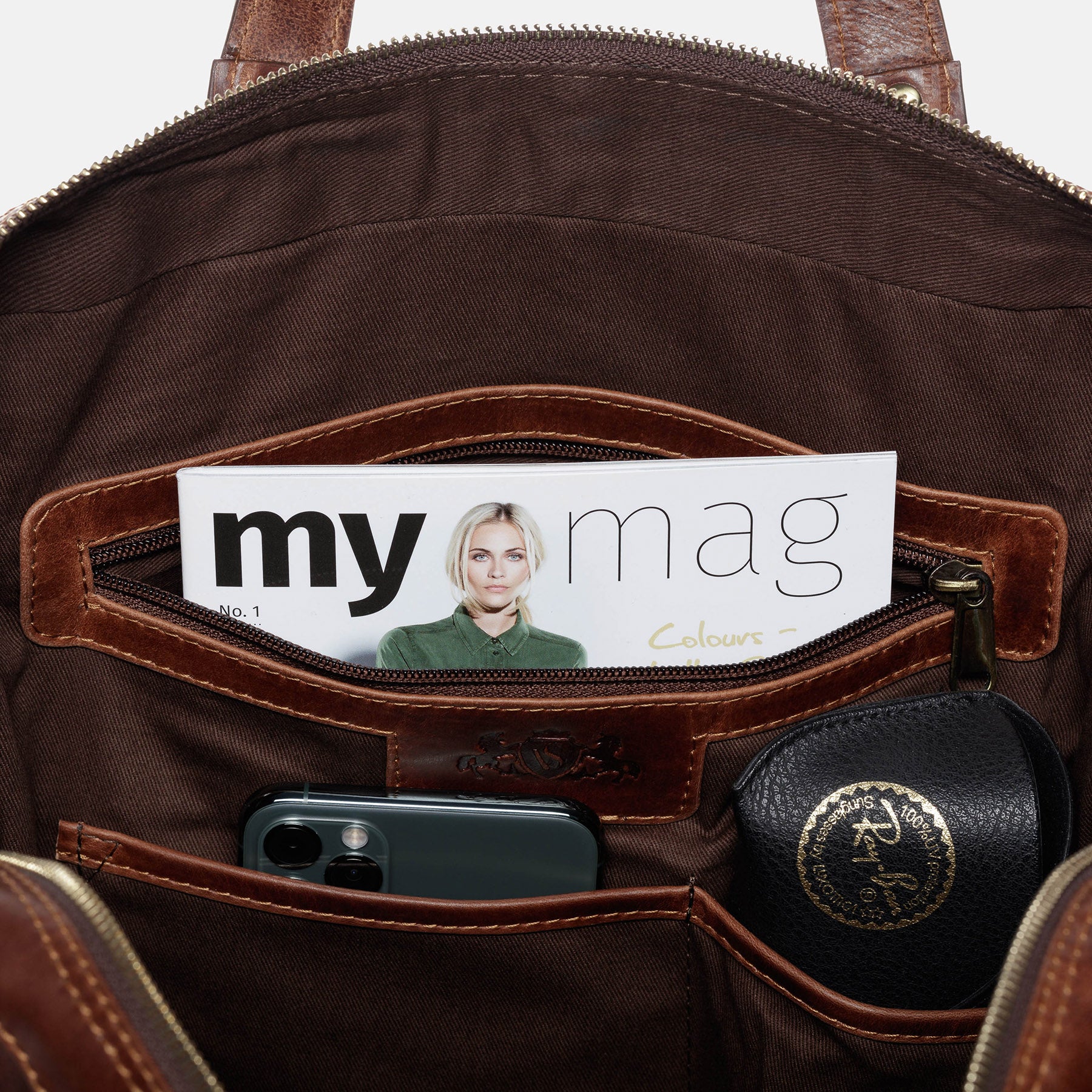 Laptoptasche Maguire Natur-Leder braun