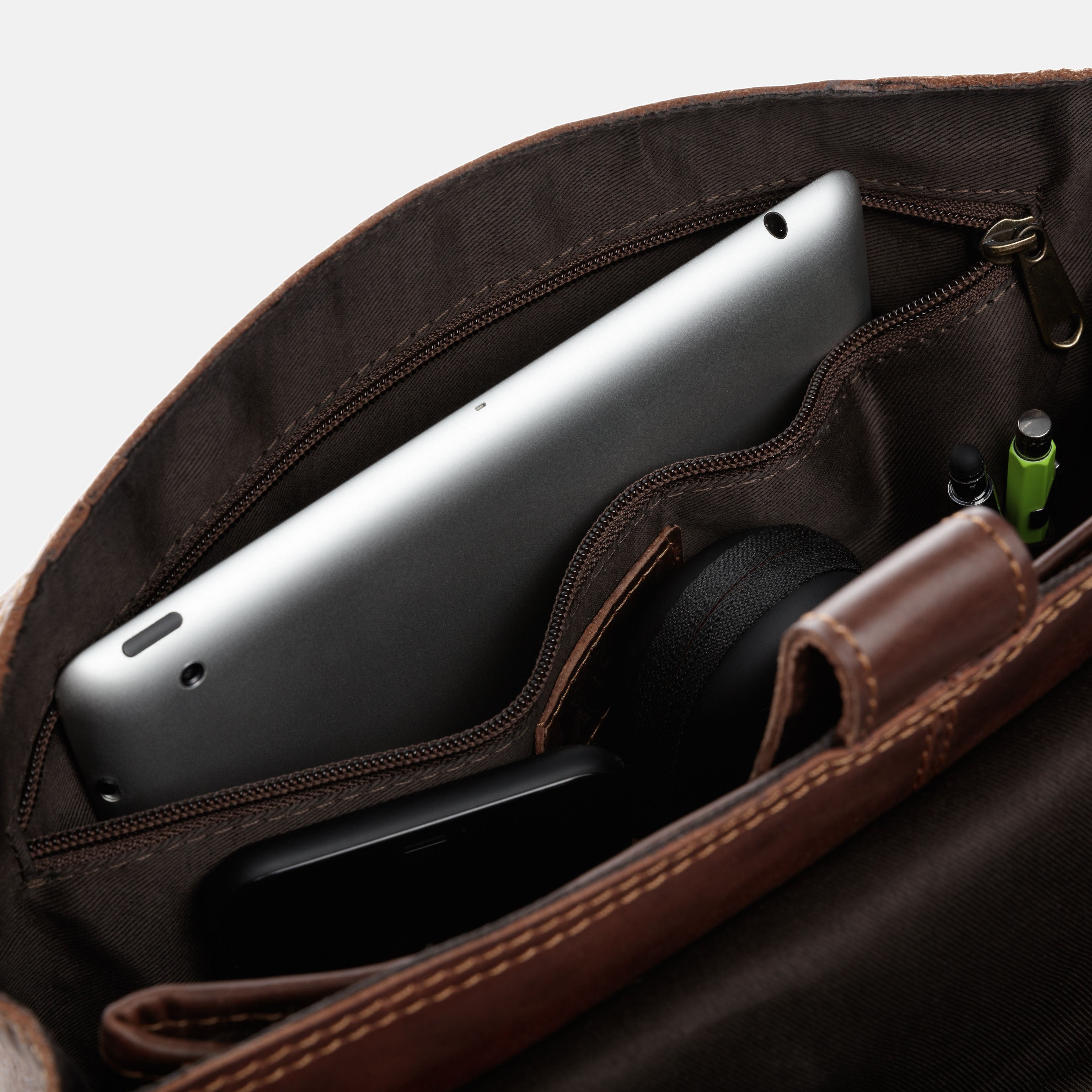 Backpack ETON natural leather brown-cognac