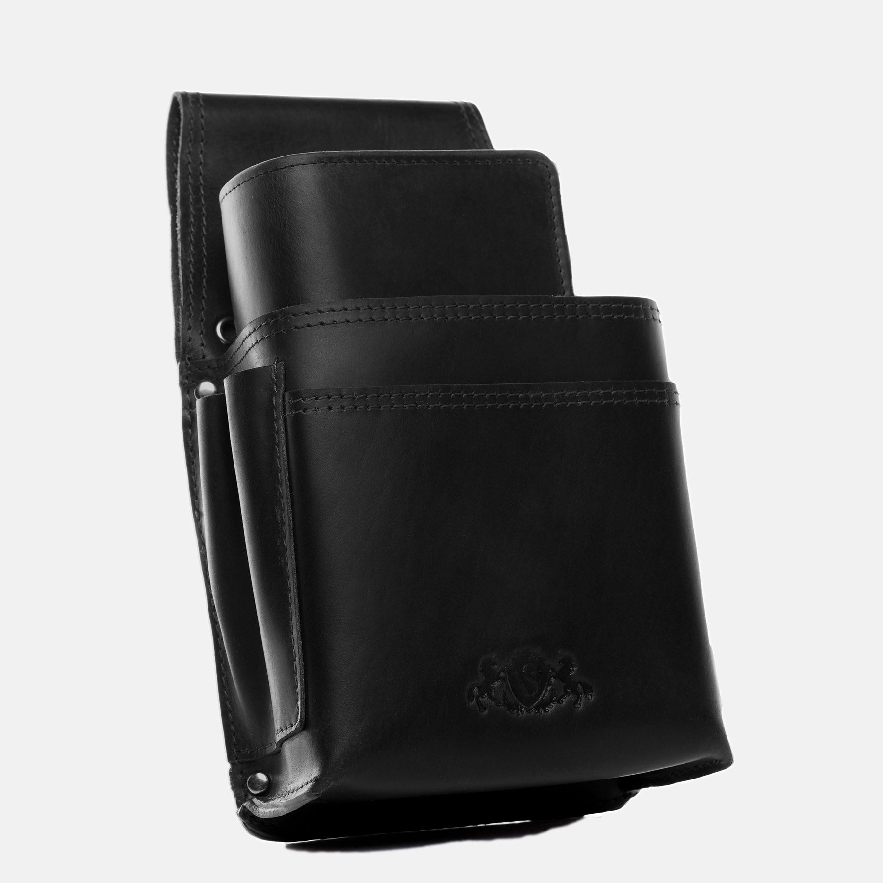 Kellner-Geldbeutel & Holster ABERDEEN Glattleder schwarz