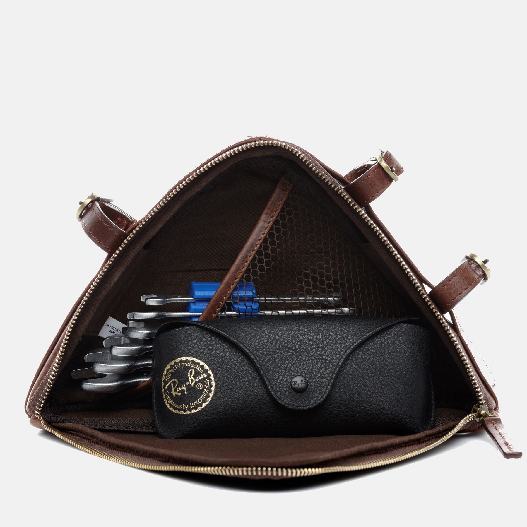 Fahrradtasche ARCHIE Naturleder braun-cognac