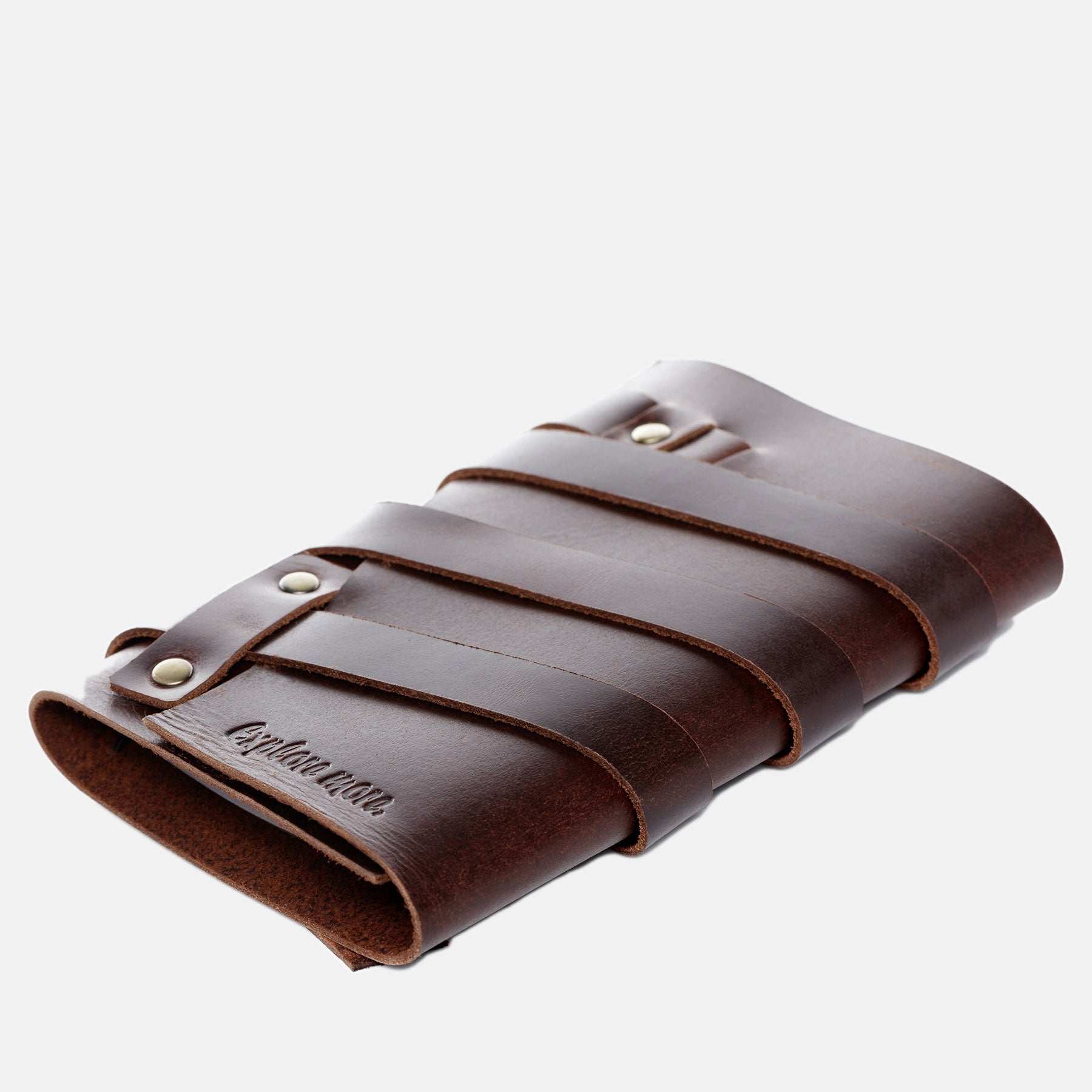 Notizbuch EXPLORE MORE Natur-Leder braun