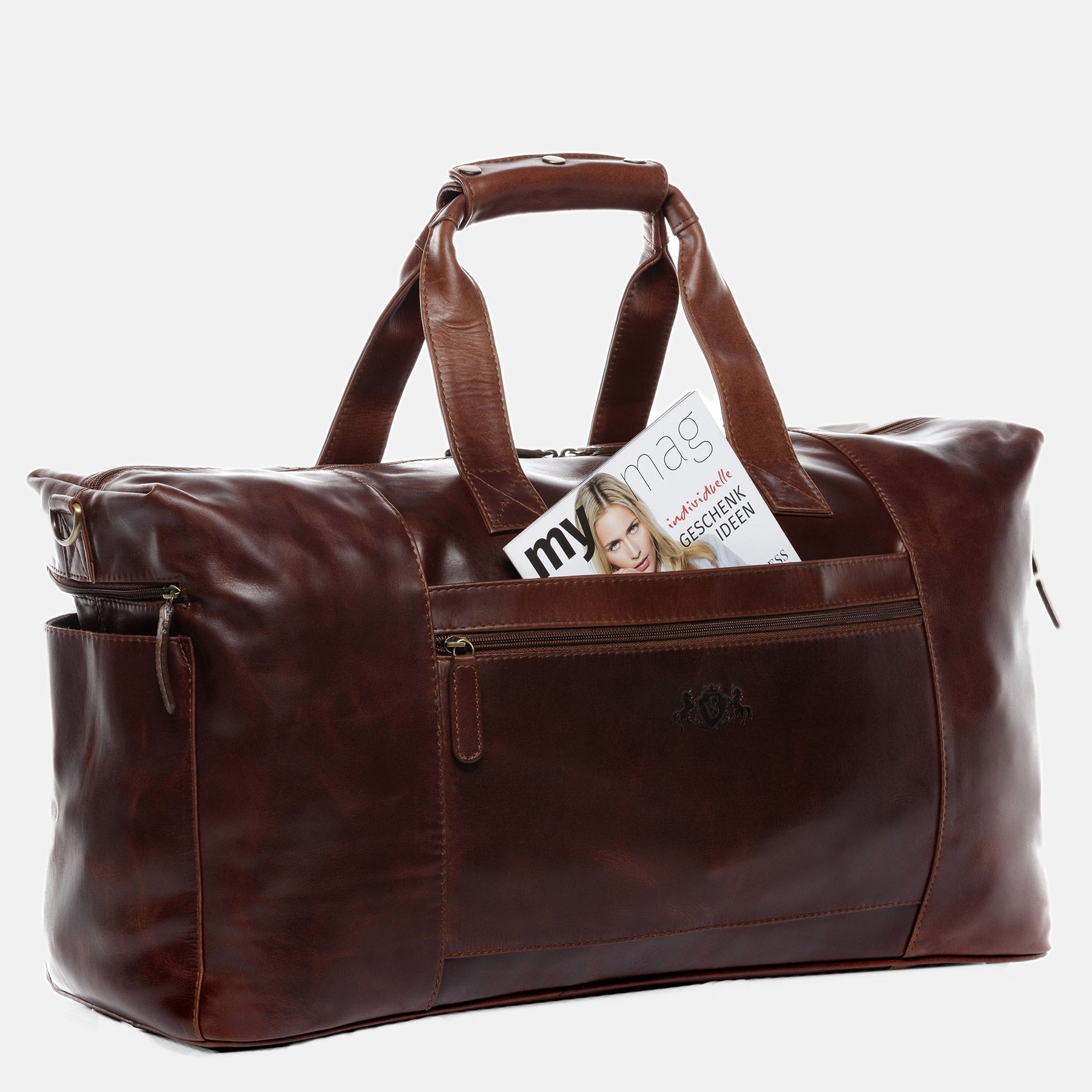 Weekender BRISTOL SIDE Natur-Leder braun