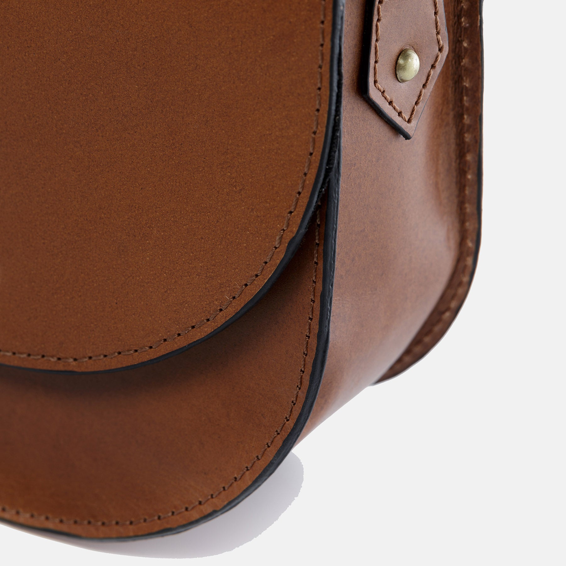 Schultertasche TRISH Sattelleder braun