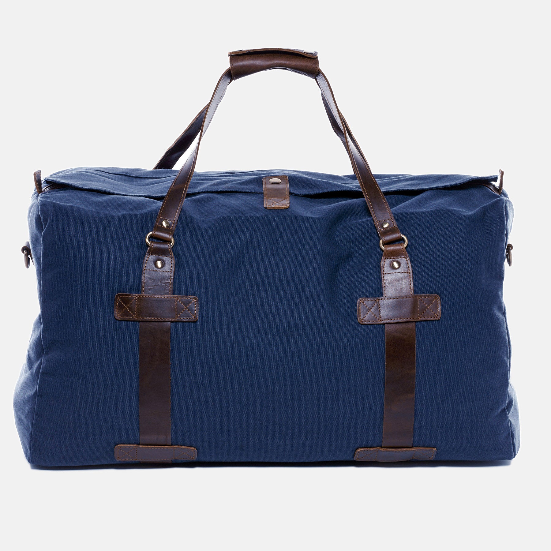 XL Reisetasche CHASE Canvas&Leder blau-braun