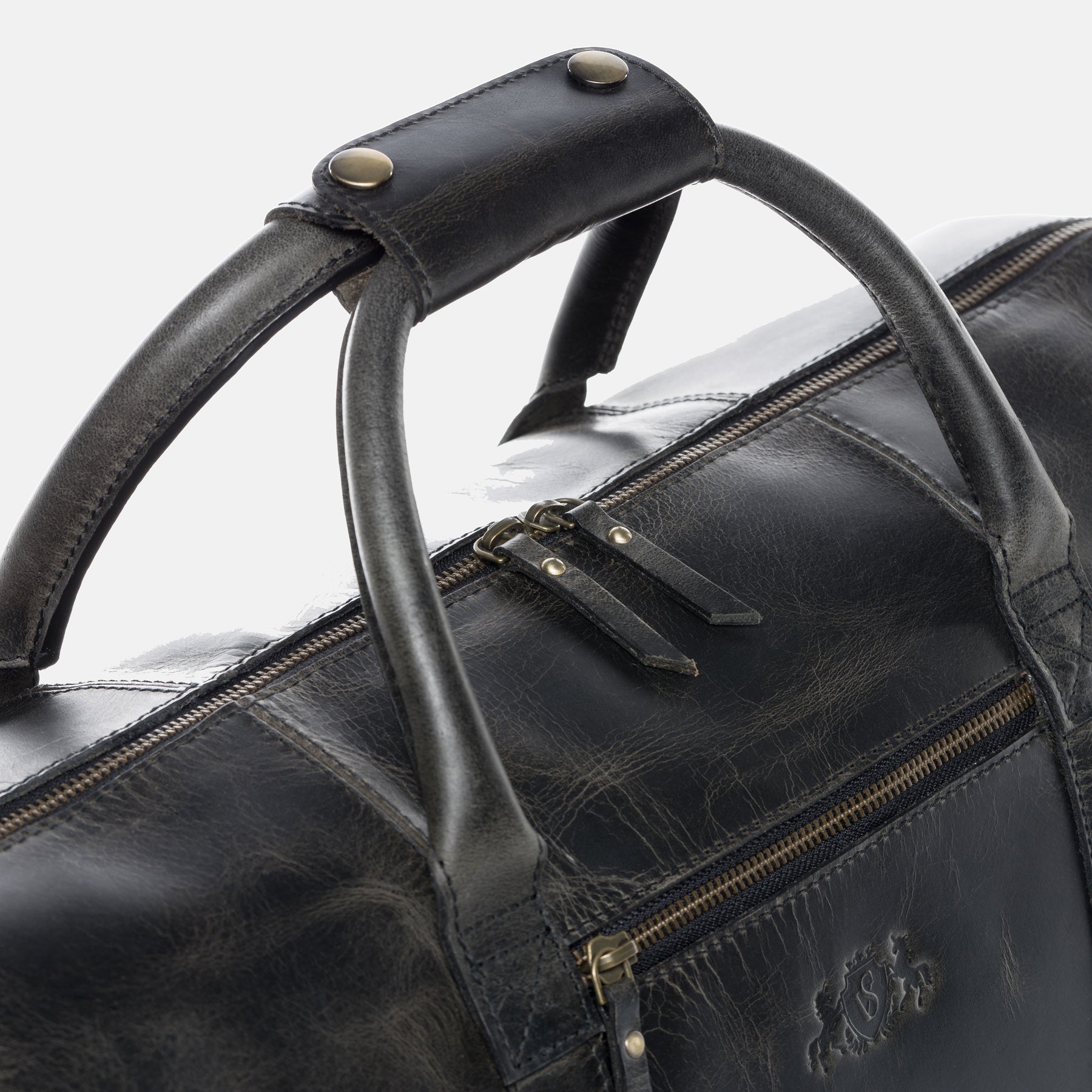 Reisetasche CHAD Büffelleder vintage-schwarz