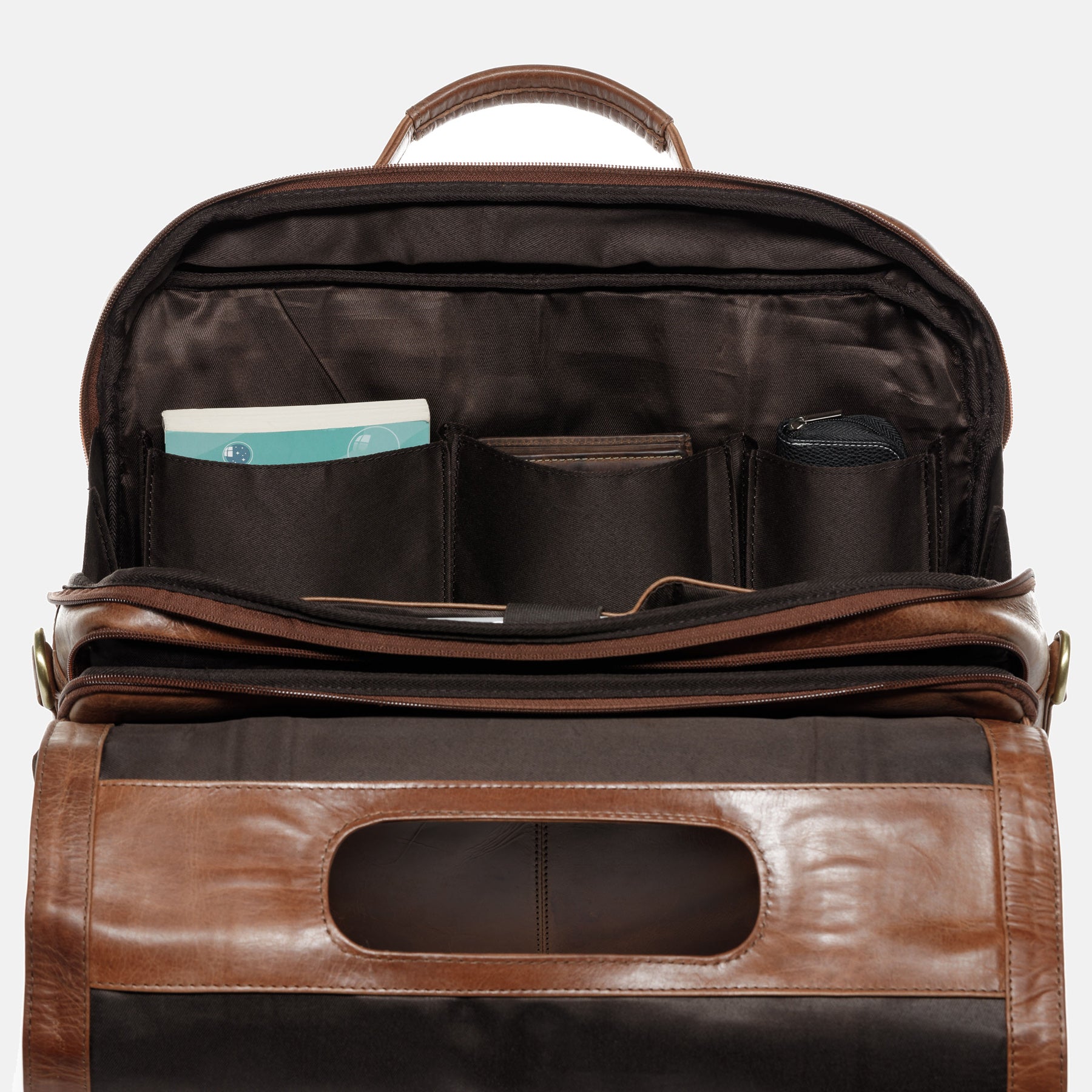 Laptoptasche SPECTOR Natur-Leder braun