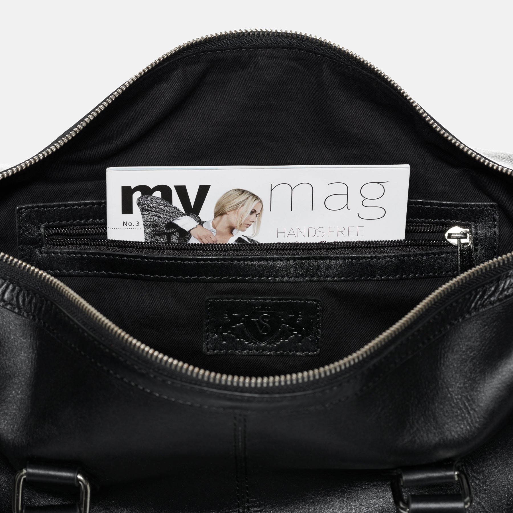 Weekender SEATTLE Glattleder schwarz