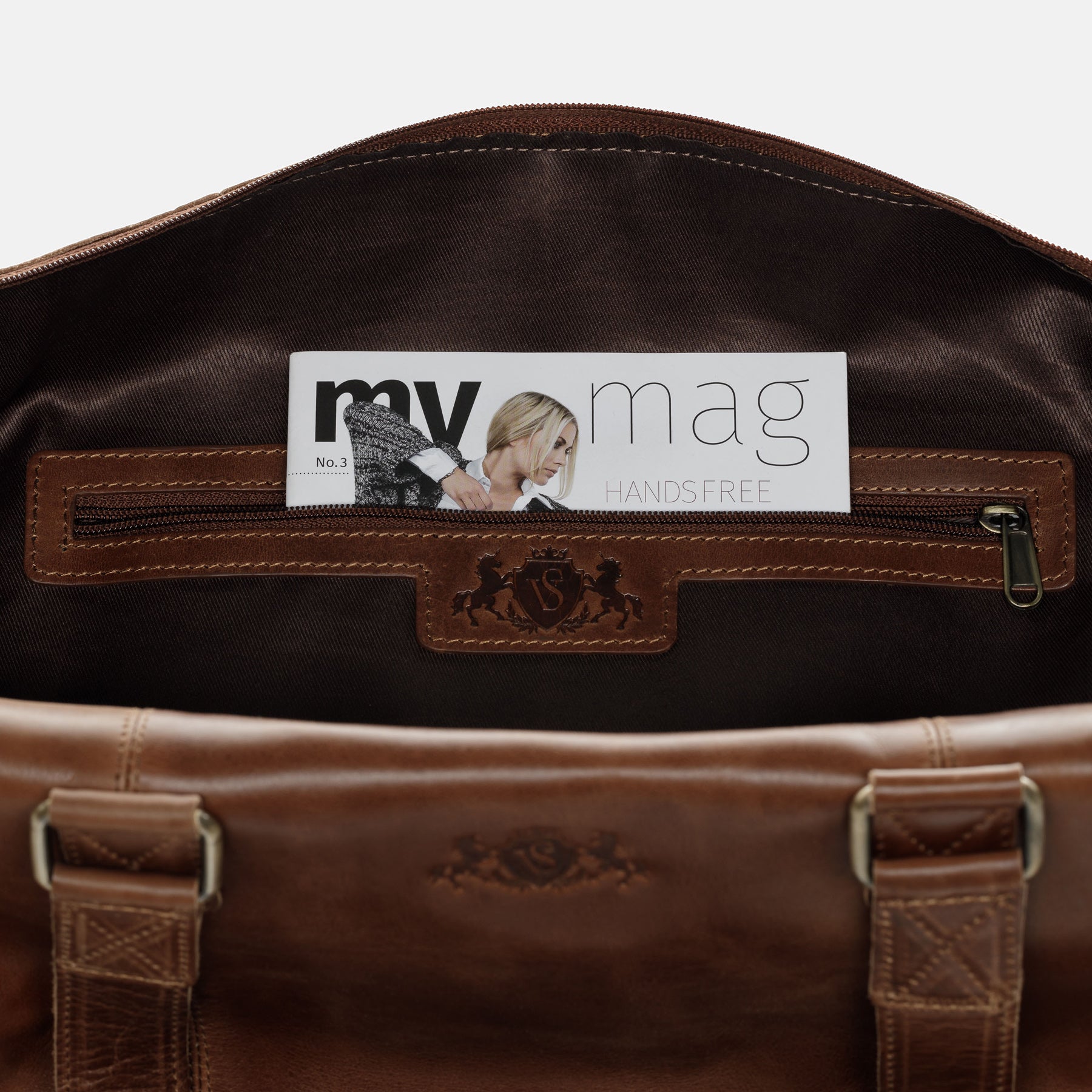 Reisetasche YALE Natur-Leder braun