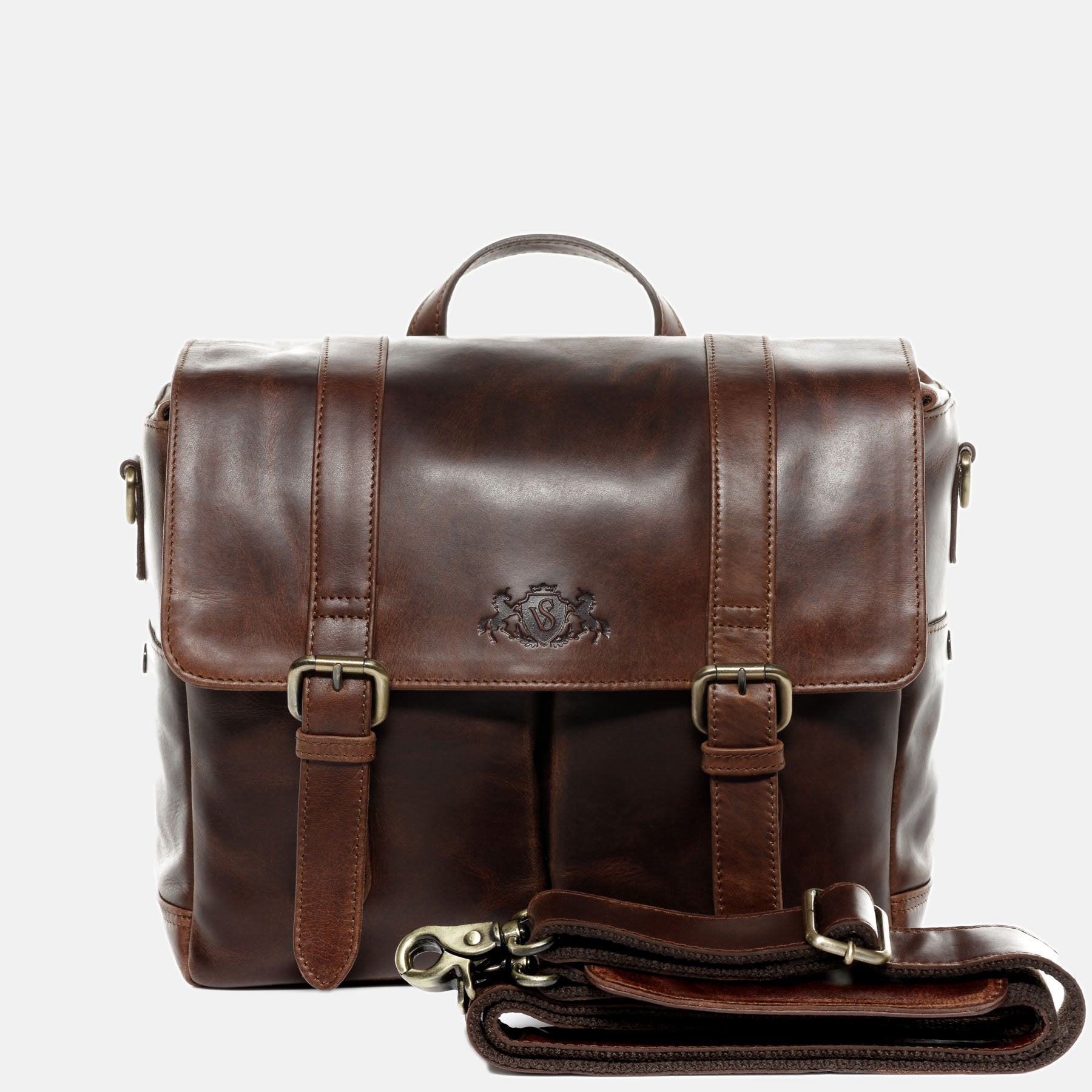 Kameratasche HEATHROW Naturleder braun-cognac