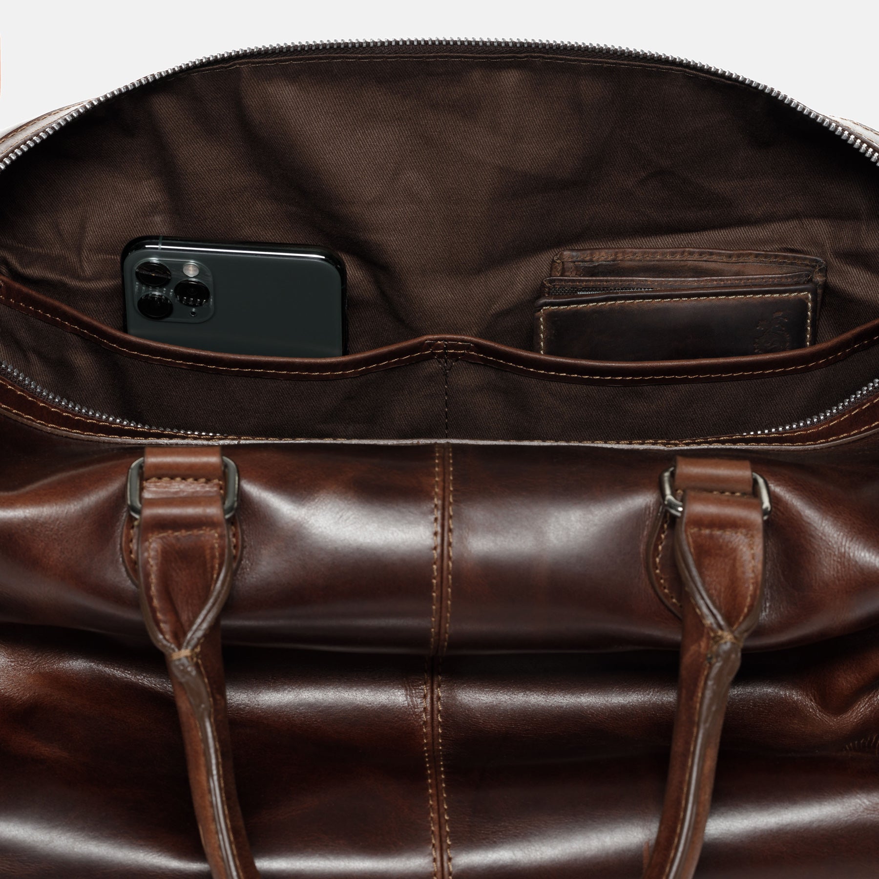 Reisetasche SEATTLE Natur-Leder braun