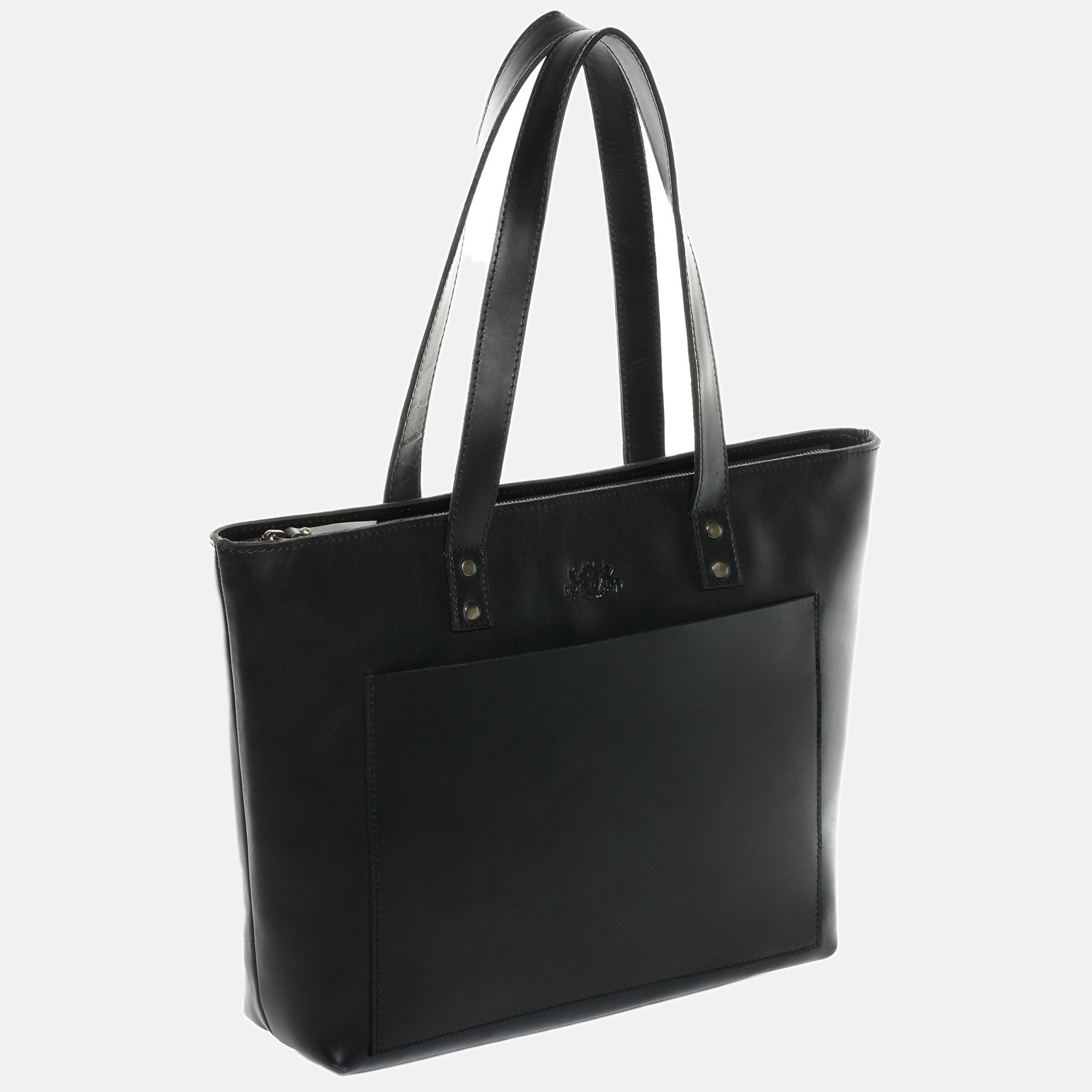 Shopper PIPER Glattleder schwarz