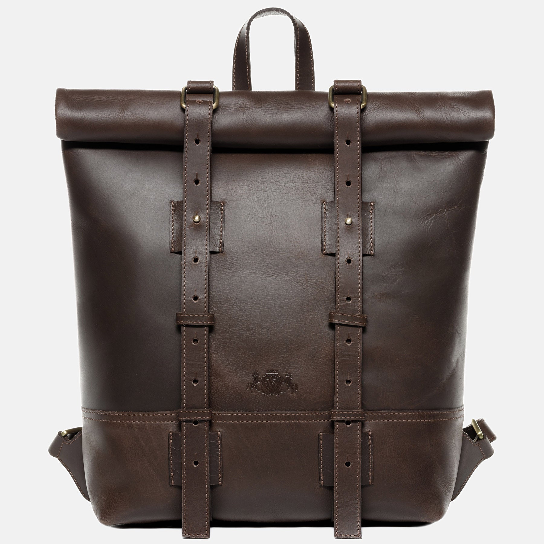 Rolltop Rucksack CHAZ Büffelleder vintage-schwarz