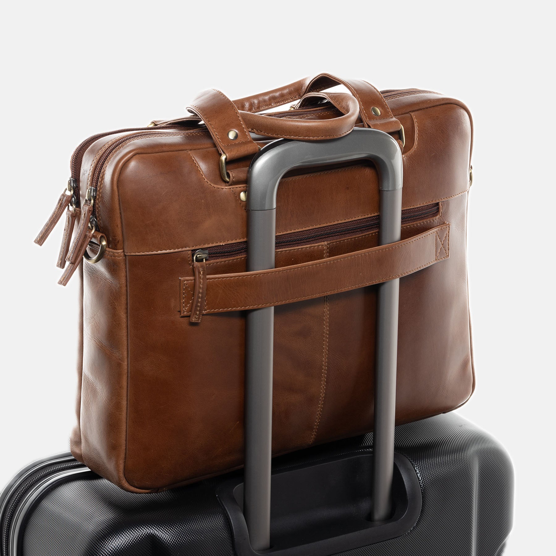 Laptoptasche YANN Natur-Leder braun