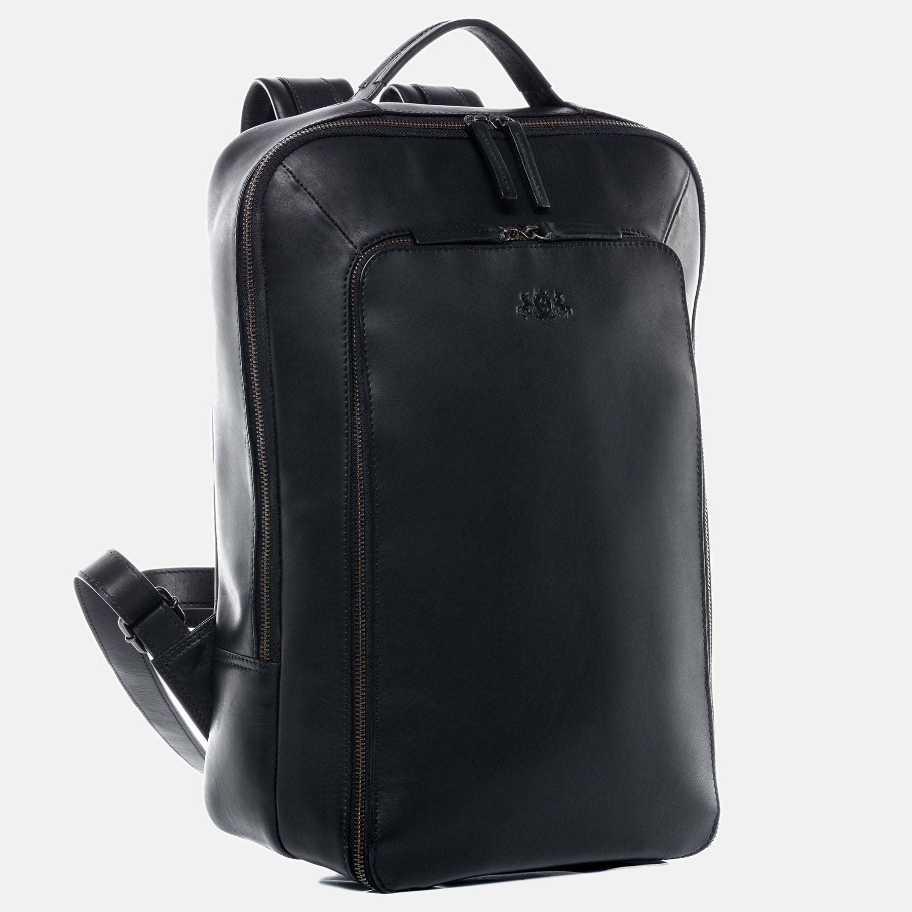Laptop-Rucksack DYLAN Glattleder schwarz