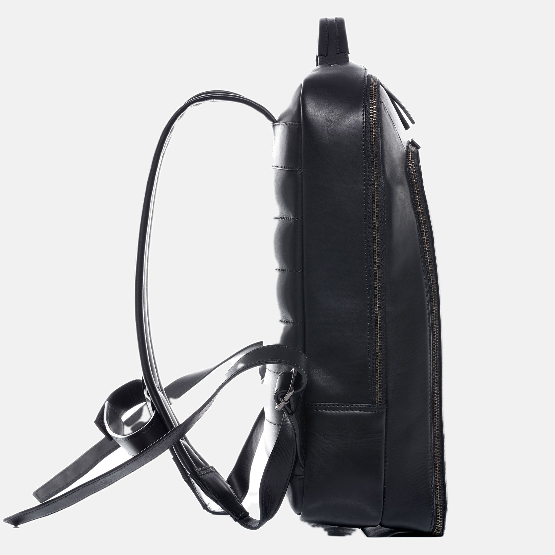 Laptop-Rucksack DYLAN Glattleder schwarz