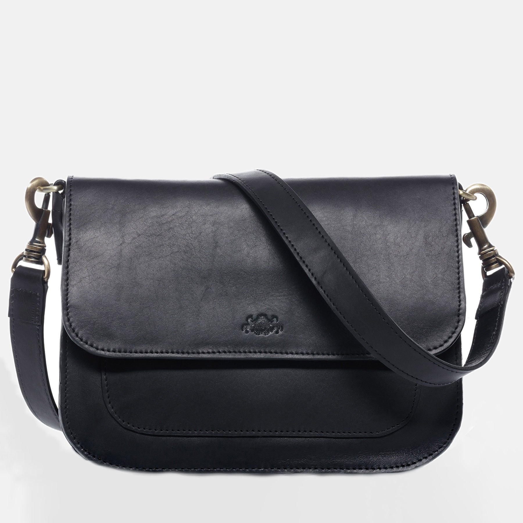 Umhängetasche FRAN Glattleder schwarz