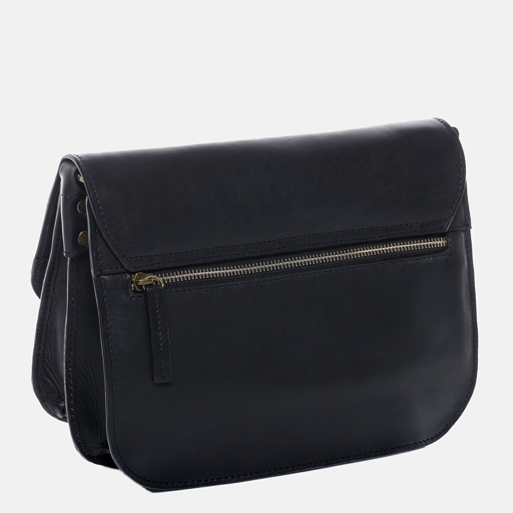 Umhängetasche FRAN Glattleder schwarz