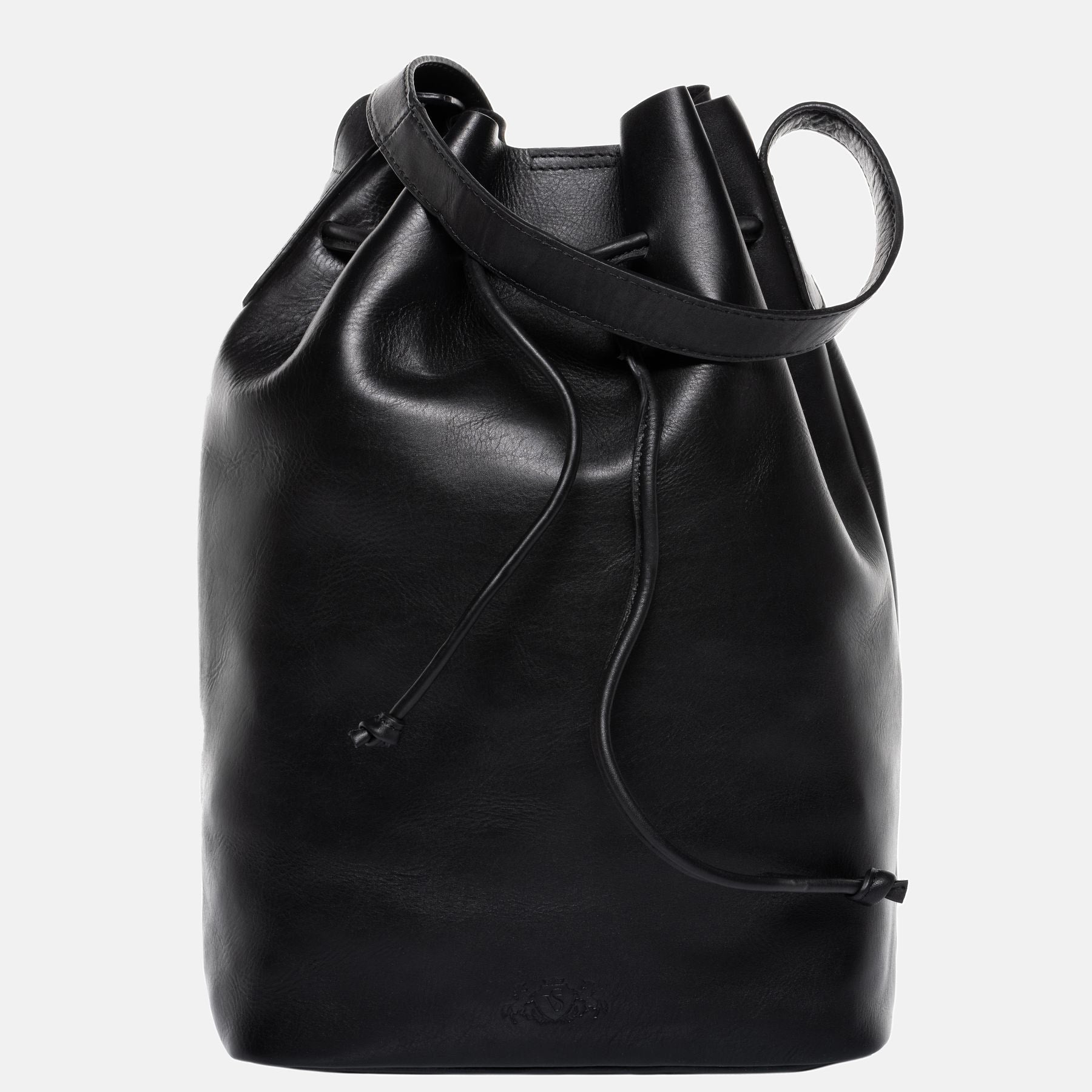 Beuteltasche PATTY Glattleder schwarz