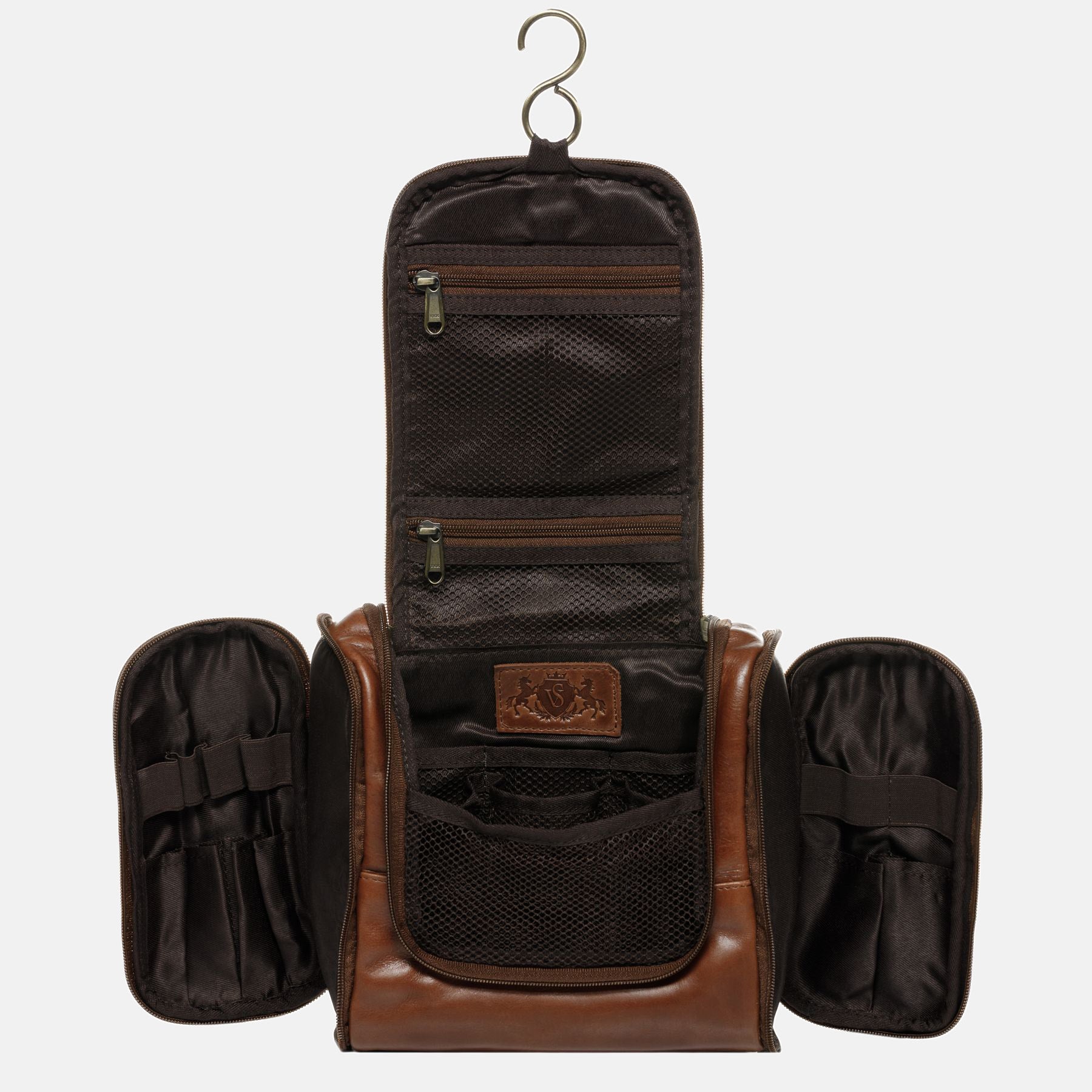 Kulturbeutel DEXTER Natur-Leder braun