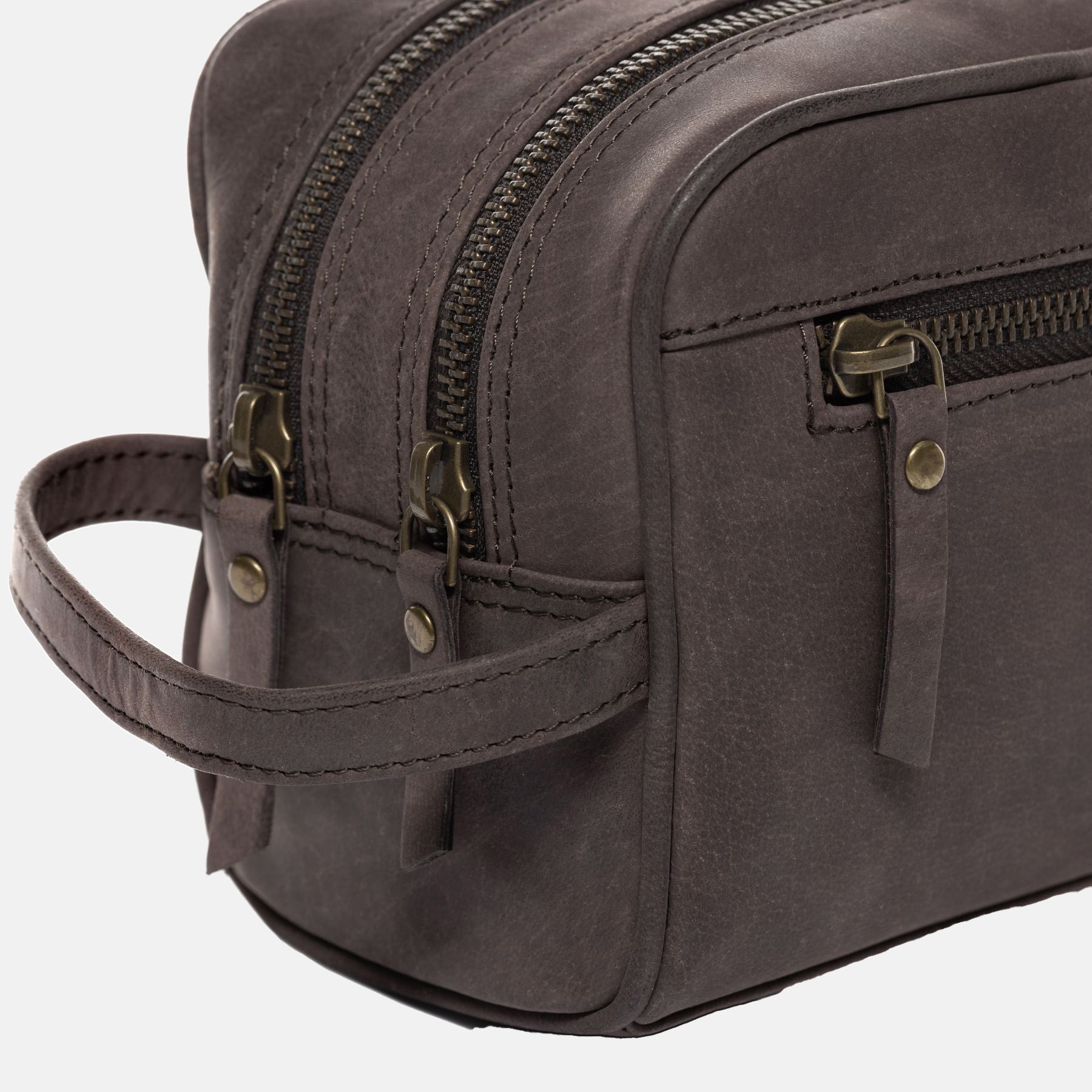 Kulturtasche GATWICK Büffelleder braun