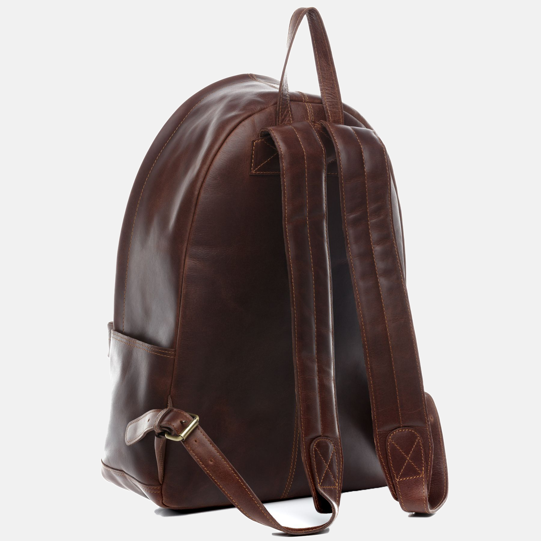 XL Backpack ARCHIE natural leather brown-cognac