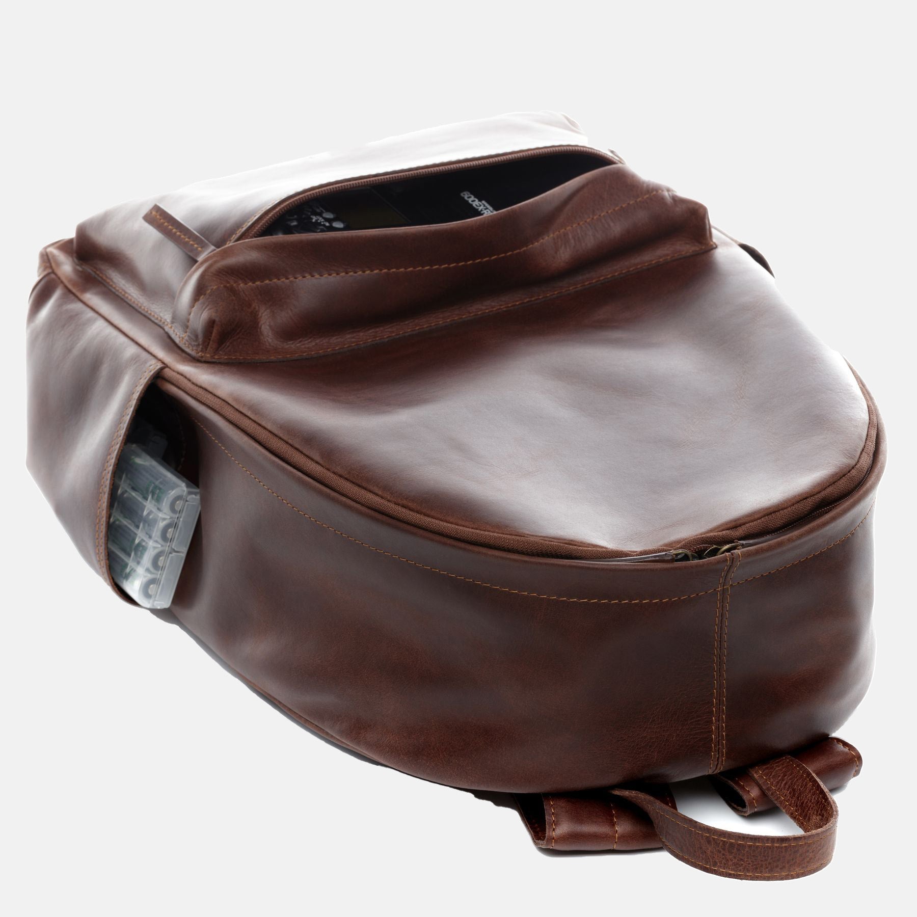 XL Backpack ARCHIE natural leather brown-cognac