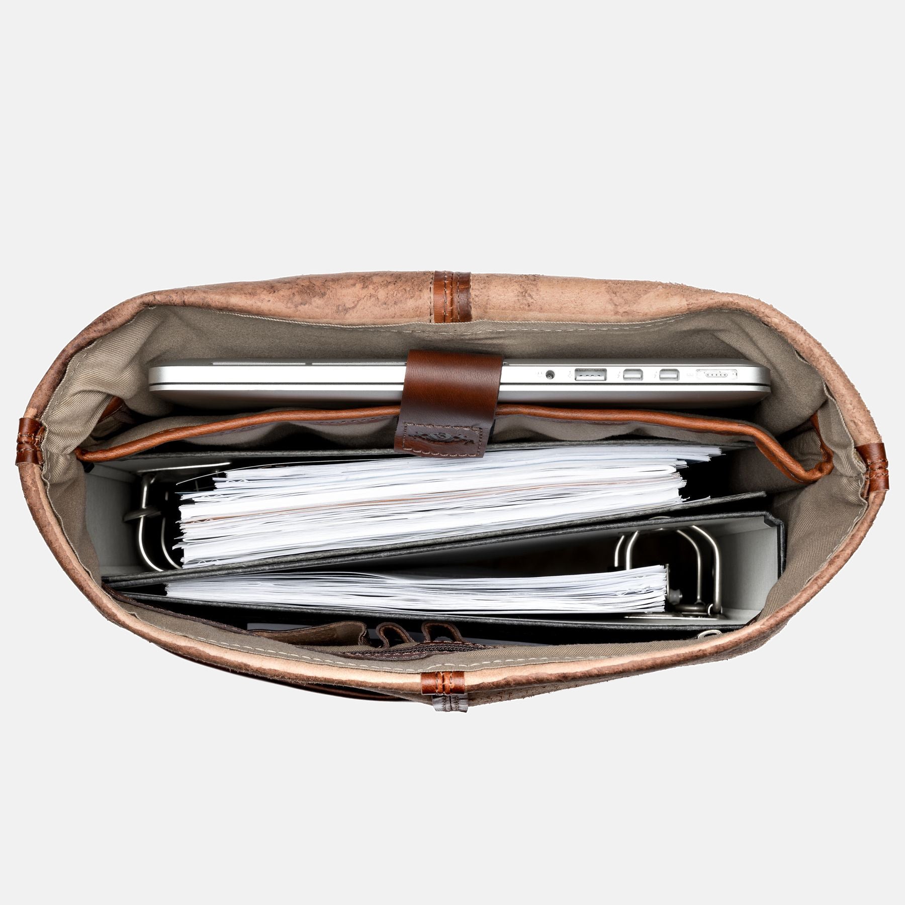 Rolltop Rucksack CLAY Ziegenleder braun