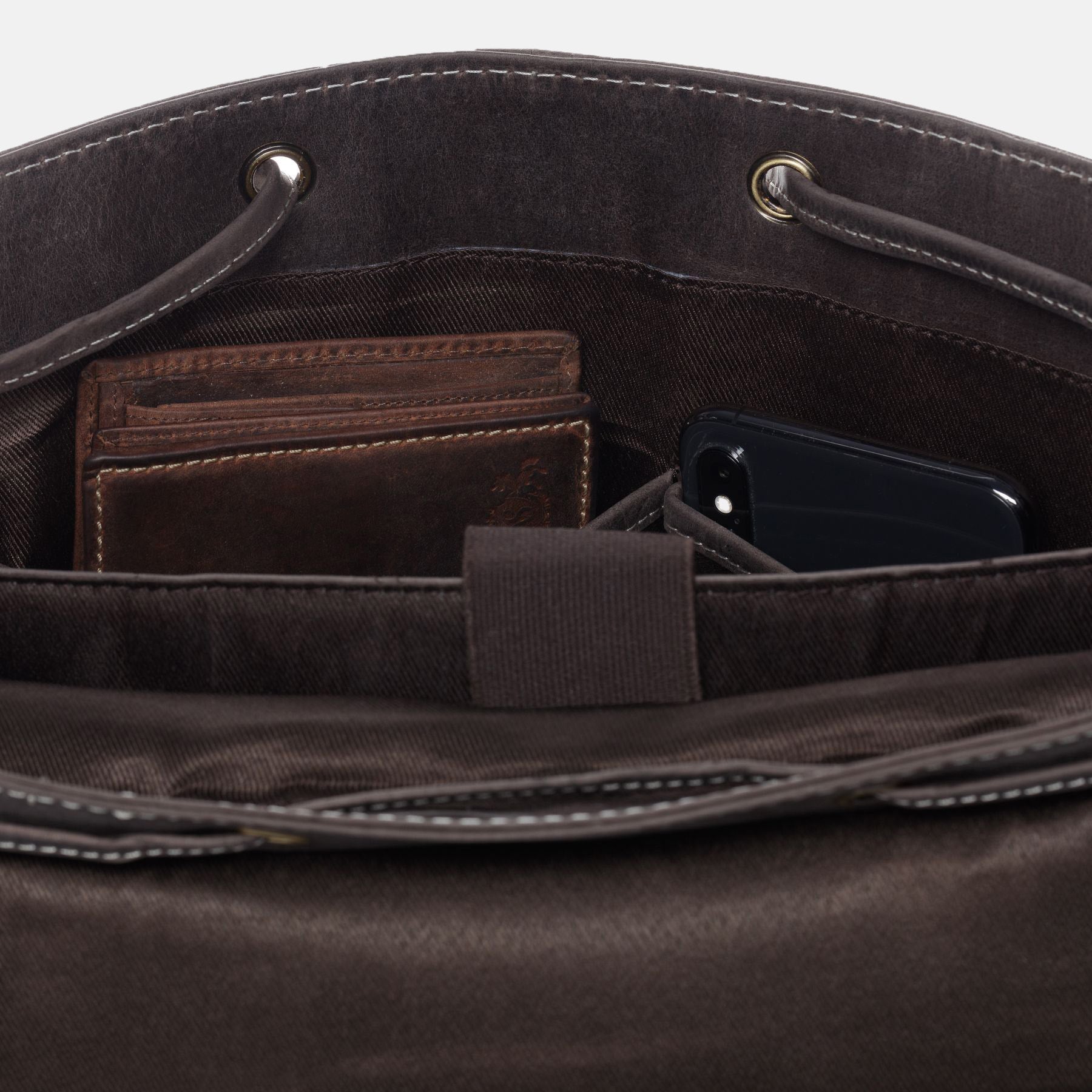 Stadt-Rucksack STAN Büffelleder braun