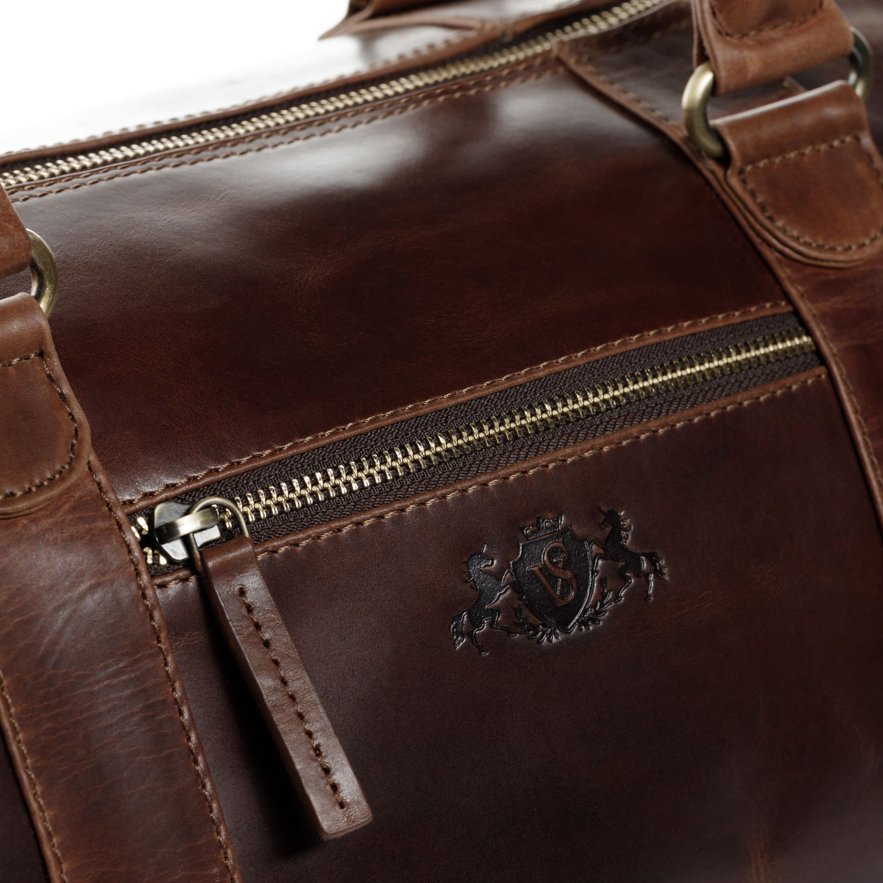 Reisetasche VANCOUVER Natur-Leder braun