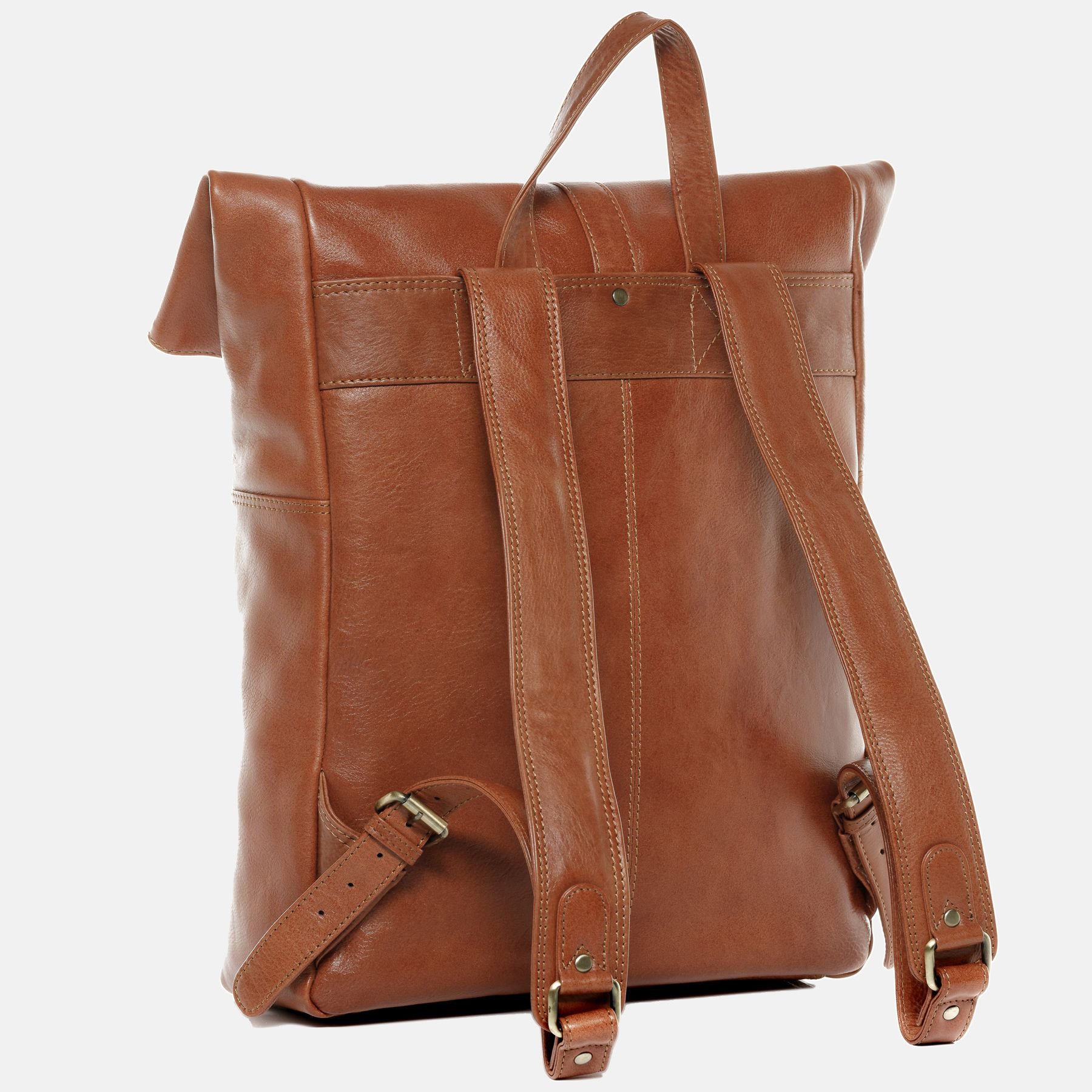 XL Backpack LEVI Zip vintage leather brown